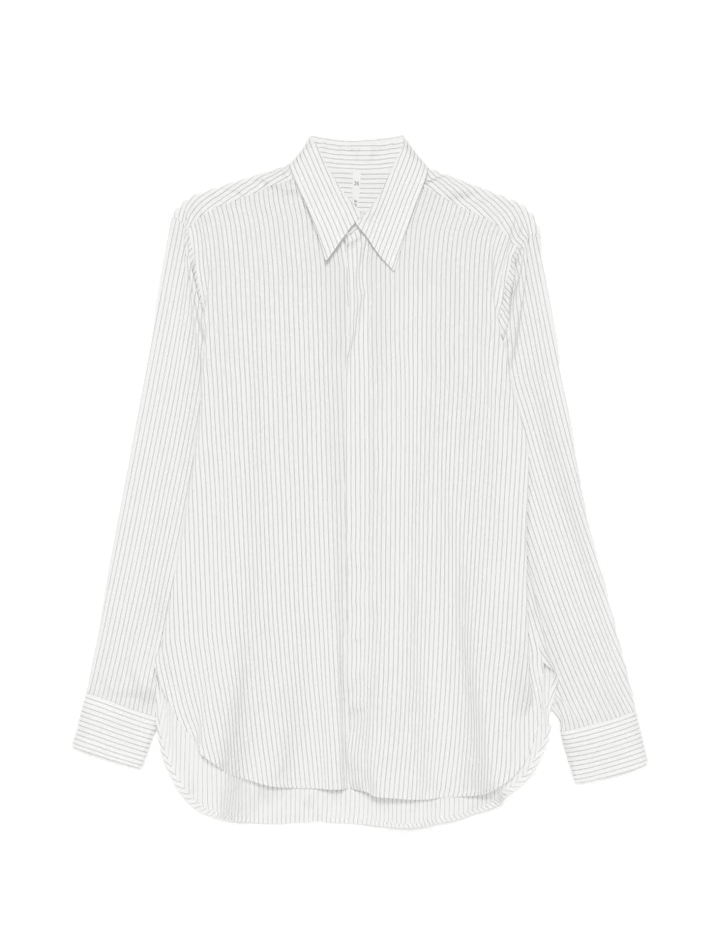 striped curved-hem shirt - Image 1