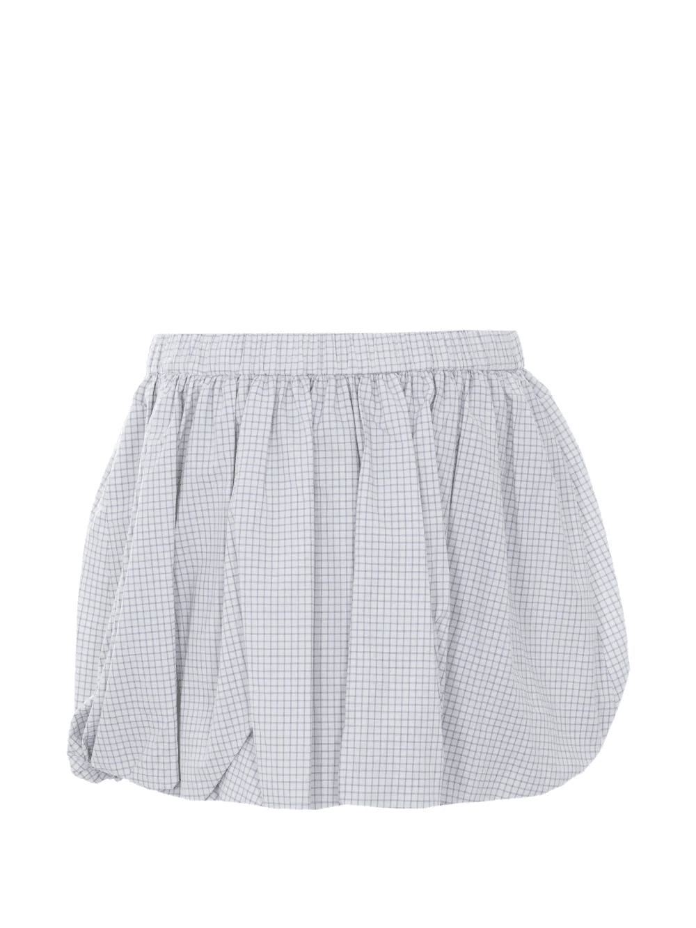 elasticated-waistband checked mini skirt - Image 1
