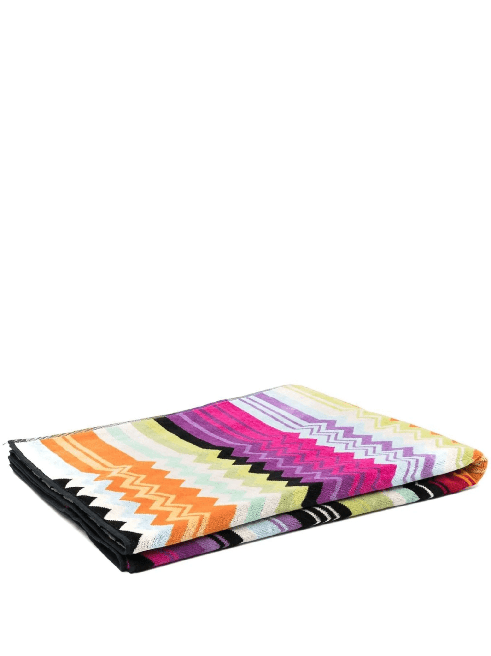 zigzag-pattern cotton towel - Image 1