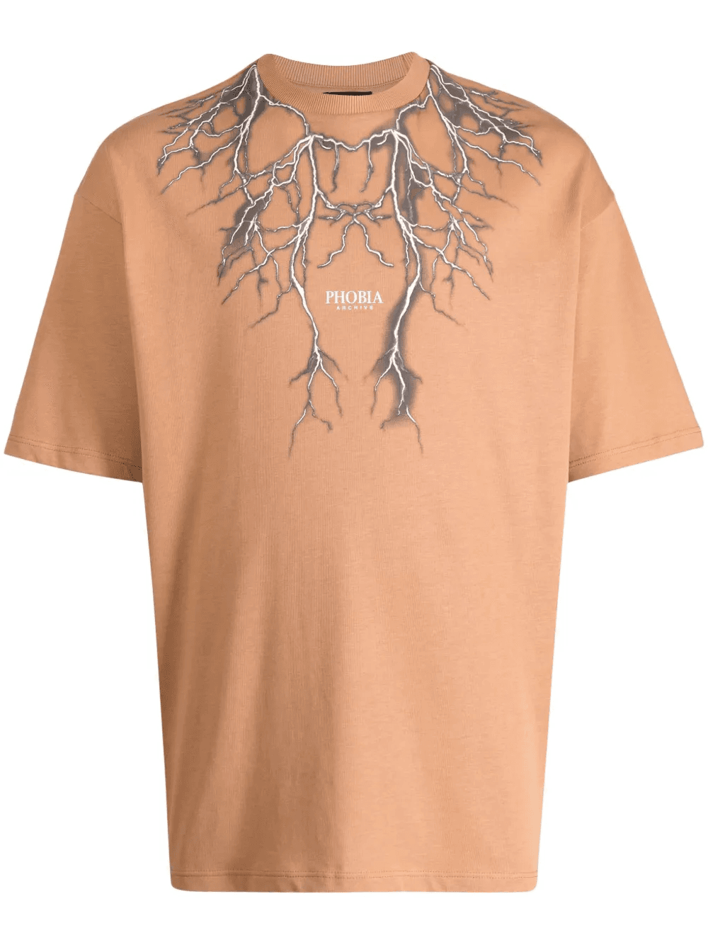 Lightning-print cotton T-shirt - Image 1