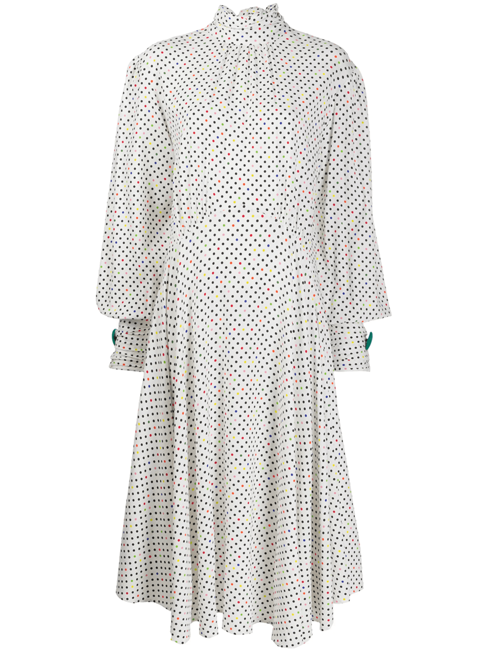polka dot tie neck dress - Image 1