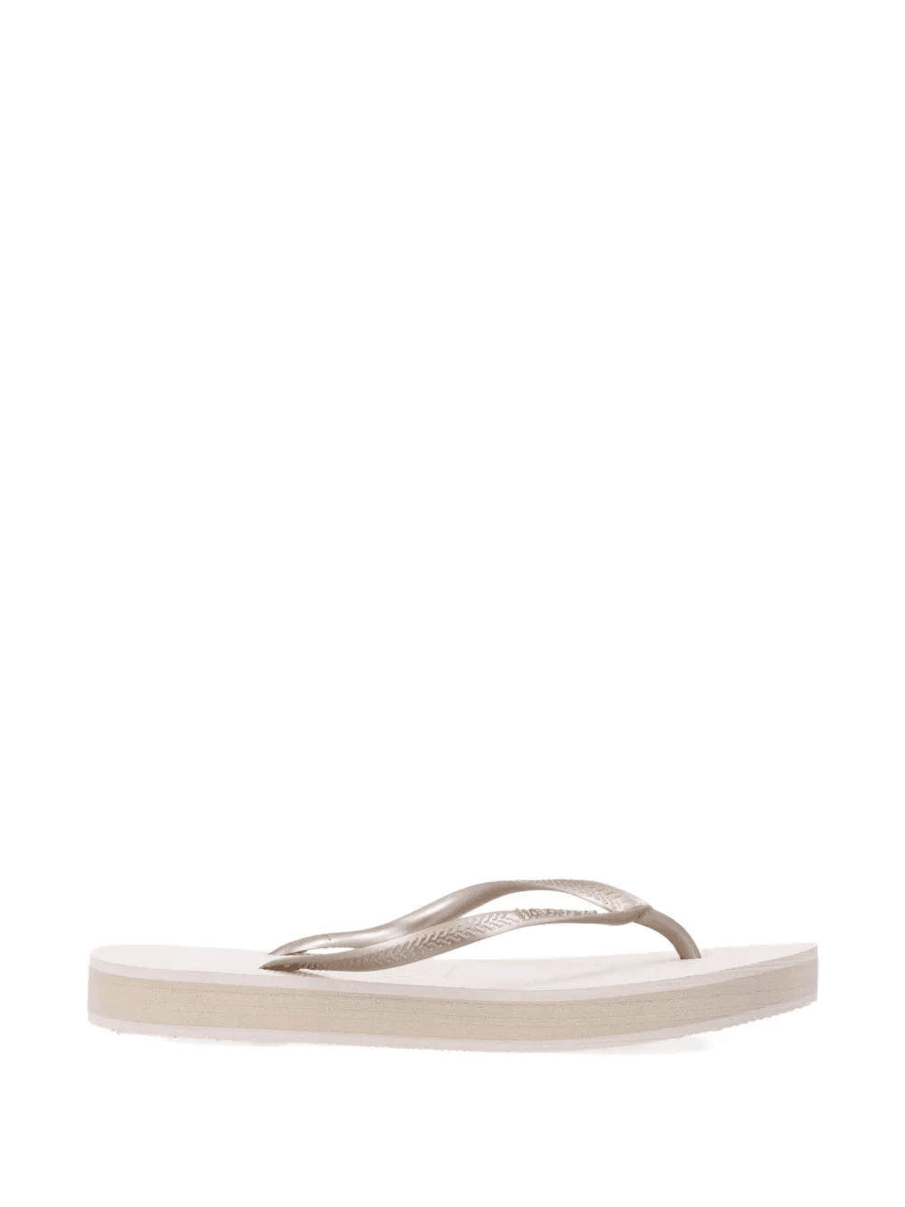 Slim Flatform textured-strap flip-flops - Image 1