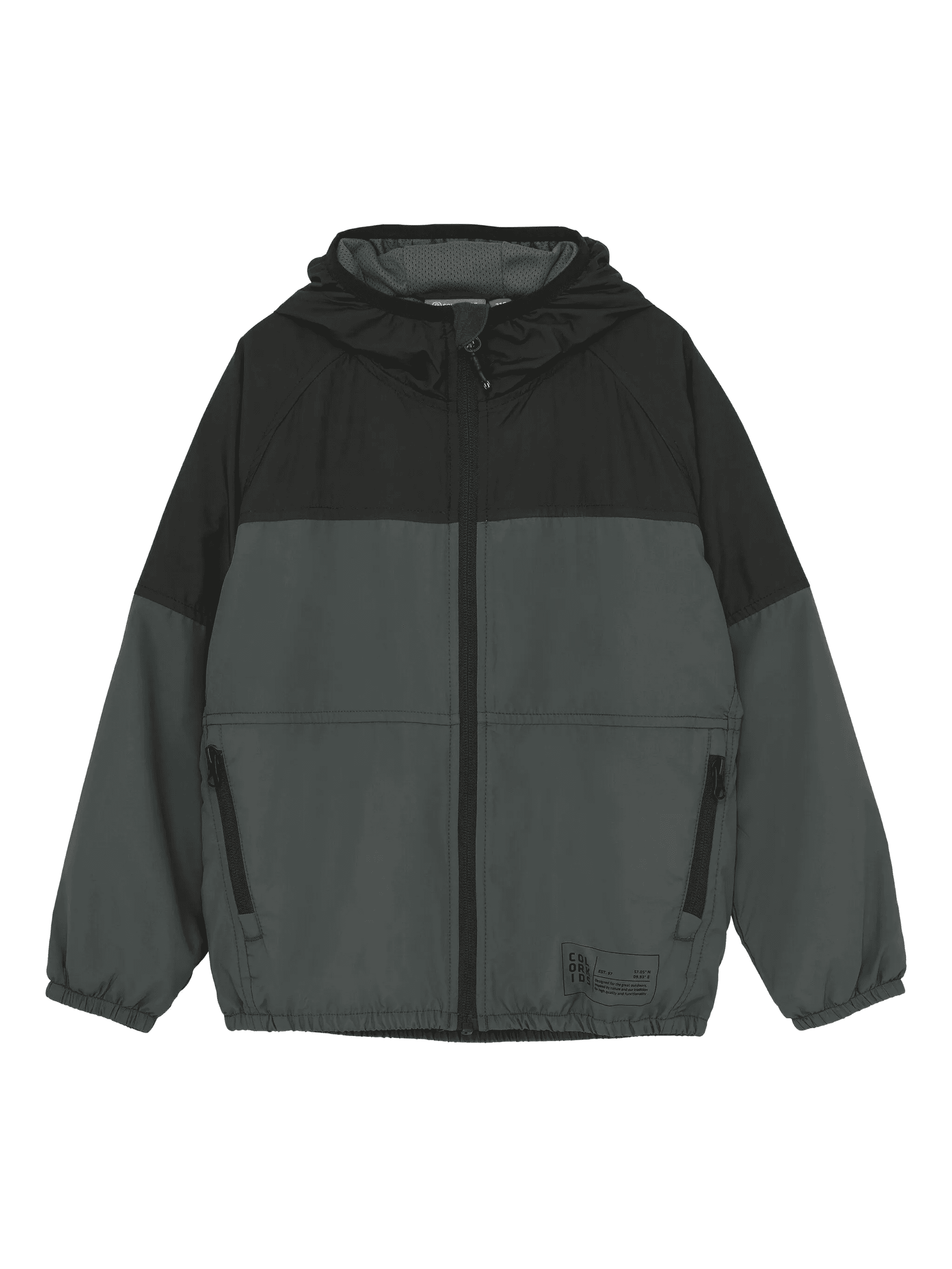 hooded two-tone jacket - Image 1
