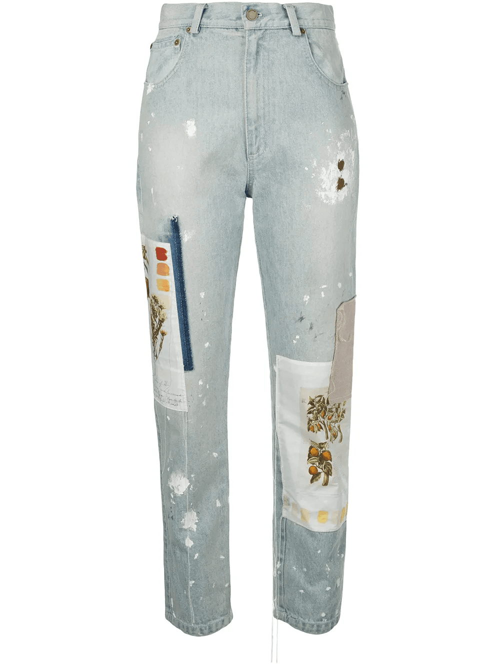 Batnical patchwork straight-leg jeans - Image 1