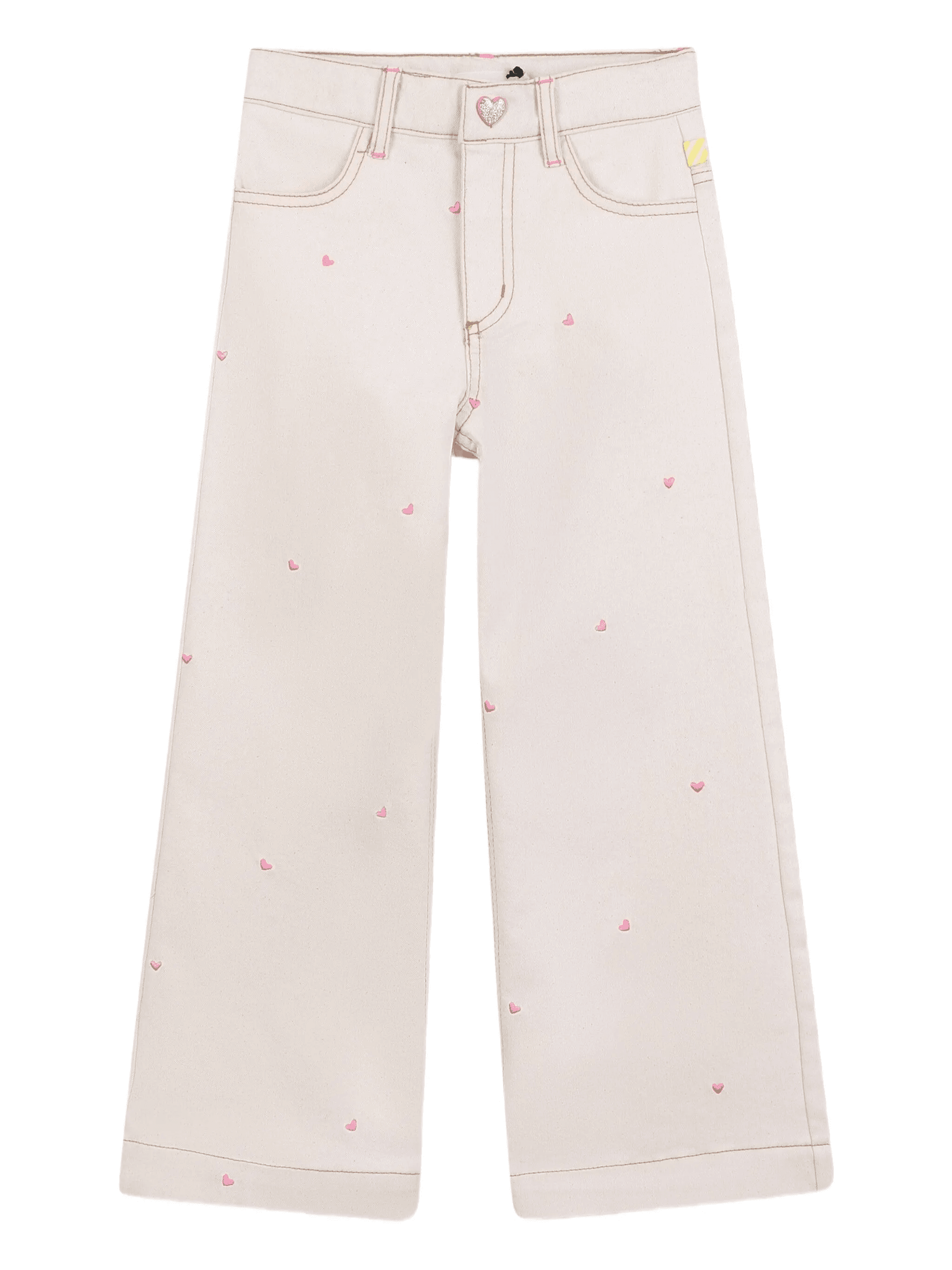 heart-embroidered jeans - Image 1