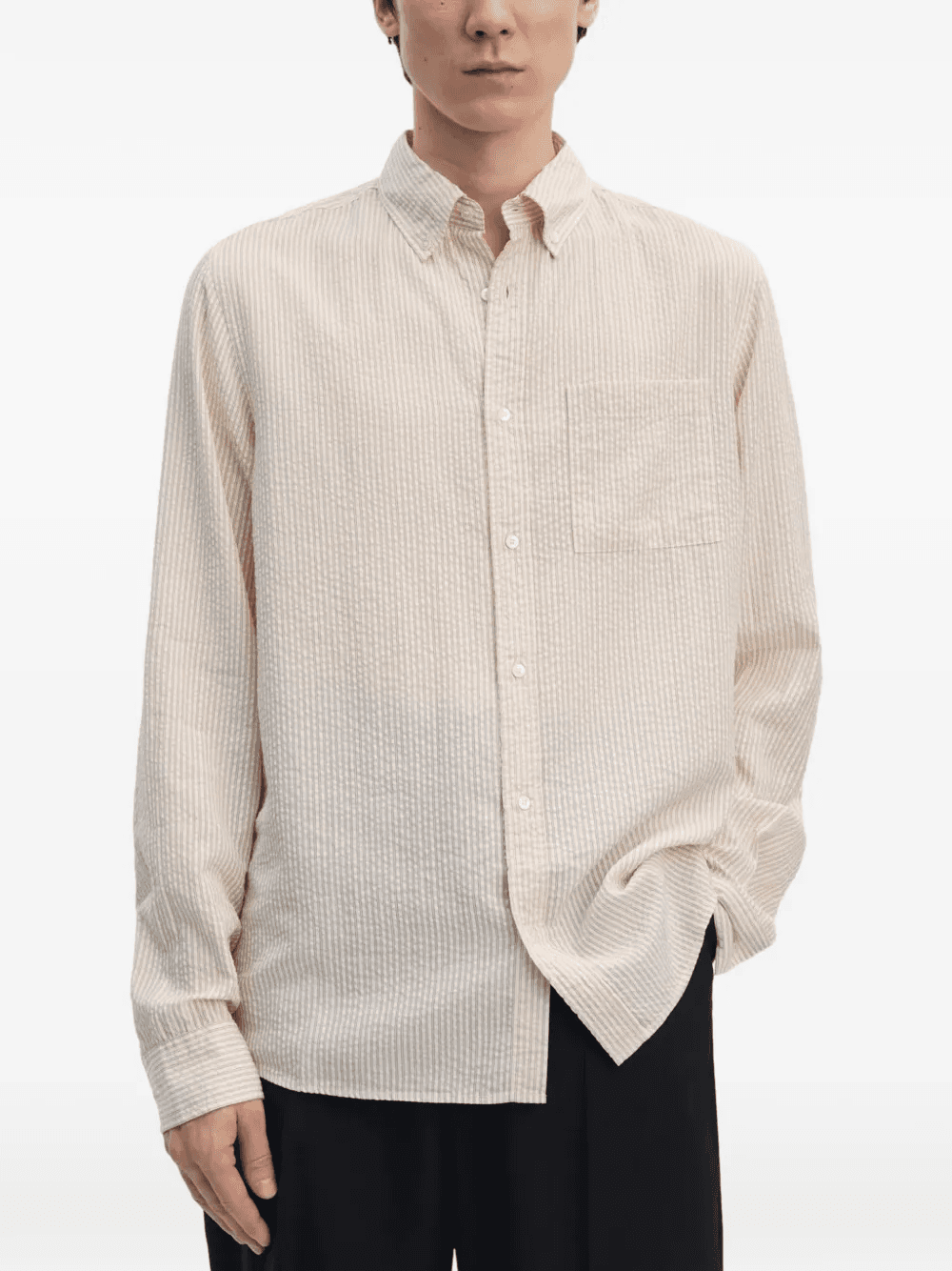striped chest-pocket shirt - Image 1