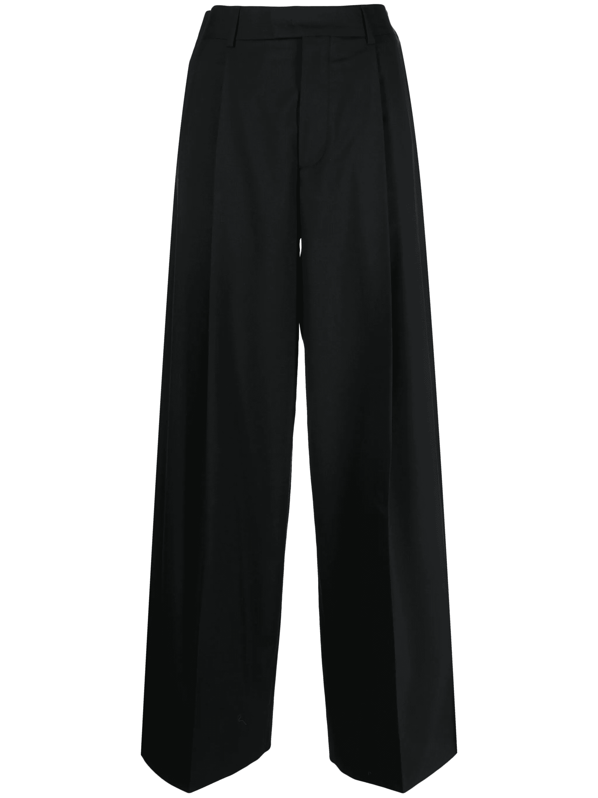 concealed-front wool palazzo pant - Image 1