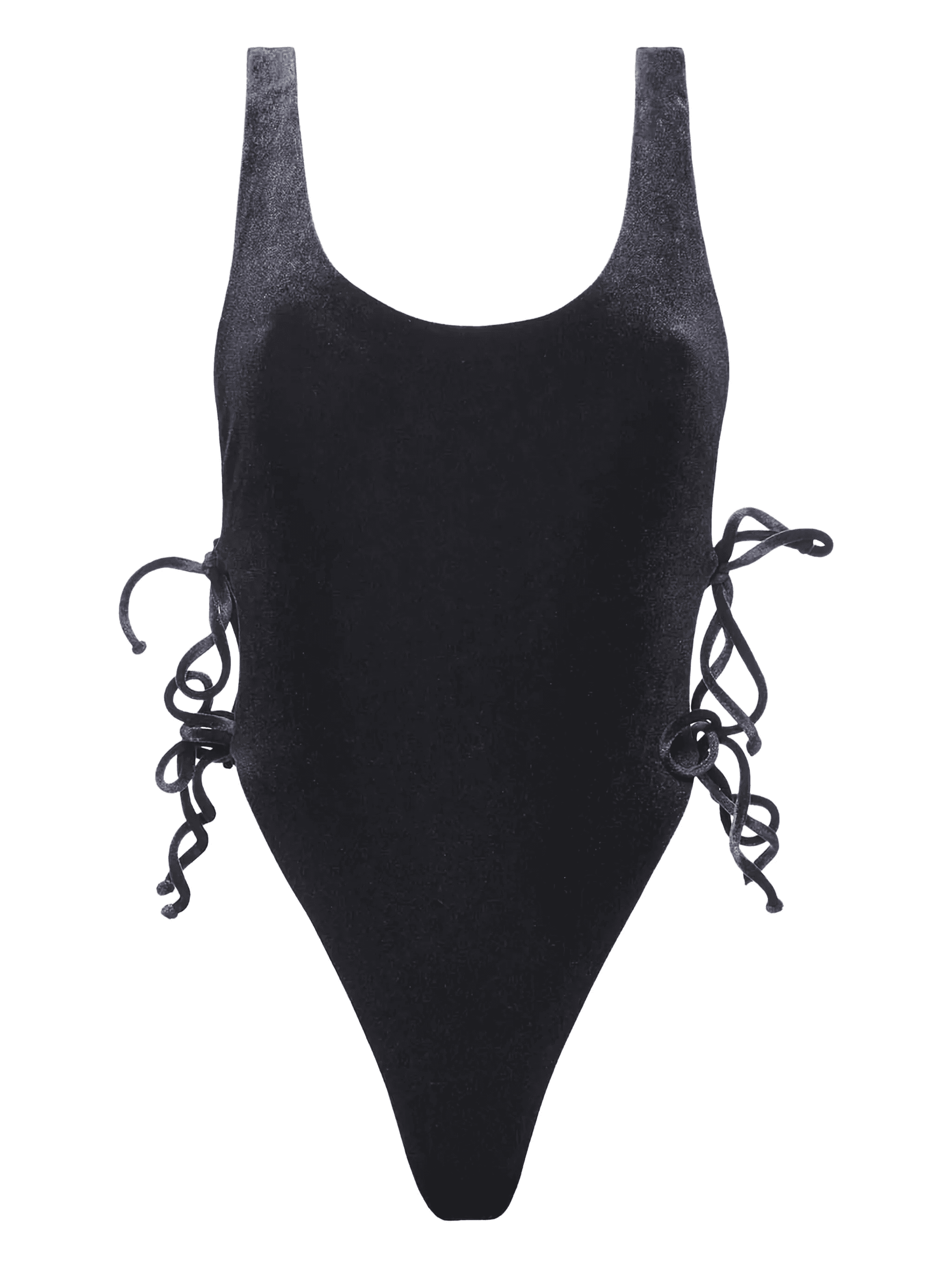 Bowie velvet lace-up swimsuit - Image 1
