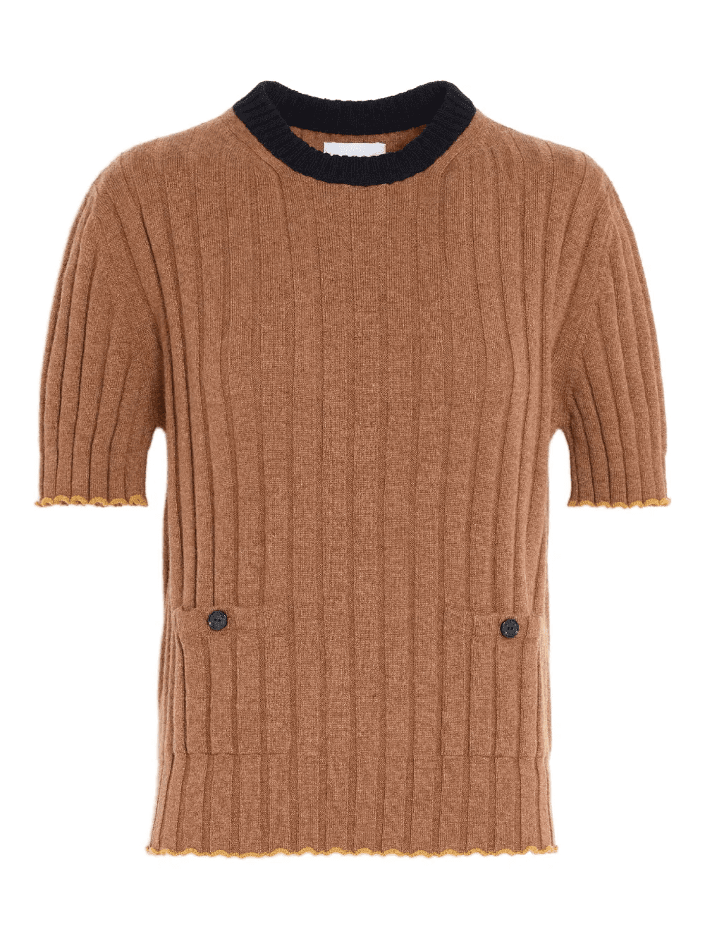 cashmere-blend ribbed T-shirt - Image 1
