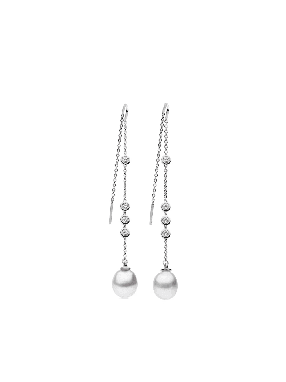 Portia crystal-embellished pearl drop earrings - Image 1