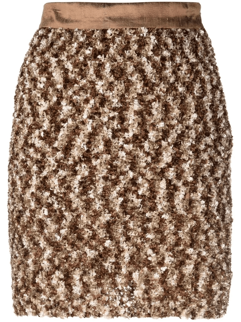mélange-effect mini skirt - Image 1