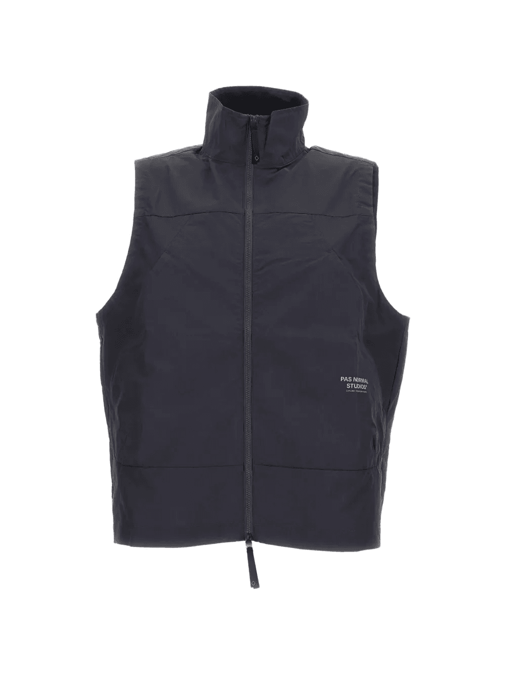high-collar reflective logo vest - Image 1