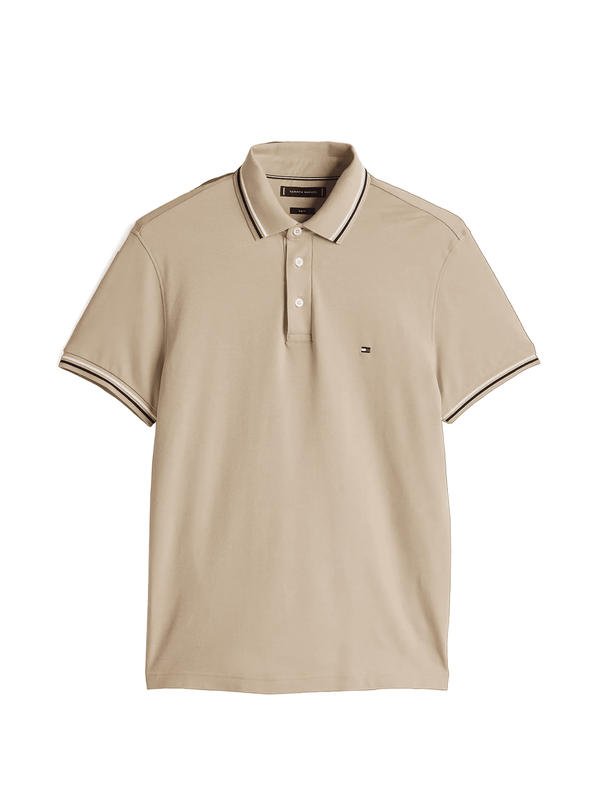 striped-detail polo shirt - Image 1