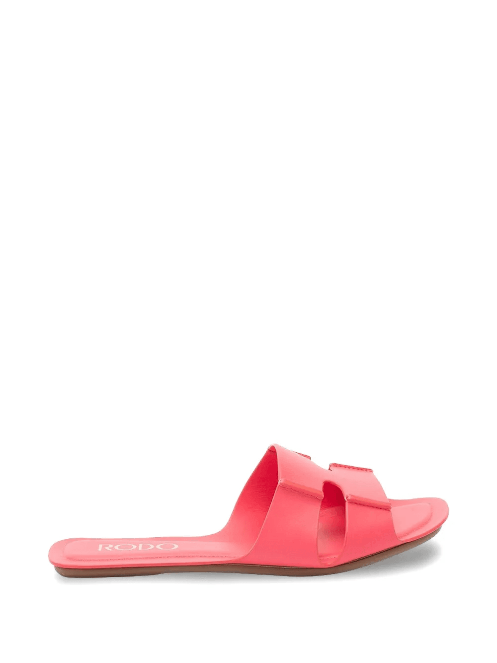 cut-out leather flat sandals - Image 1