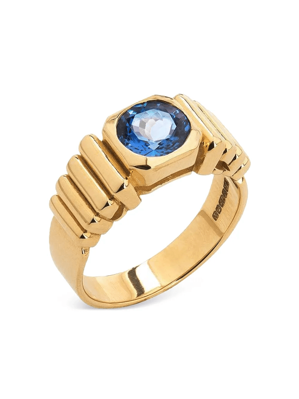 18k yellow gold Van Inca tanzanite signet ring - Image 1