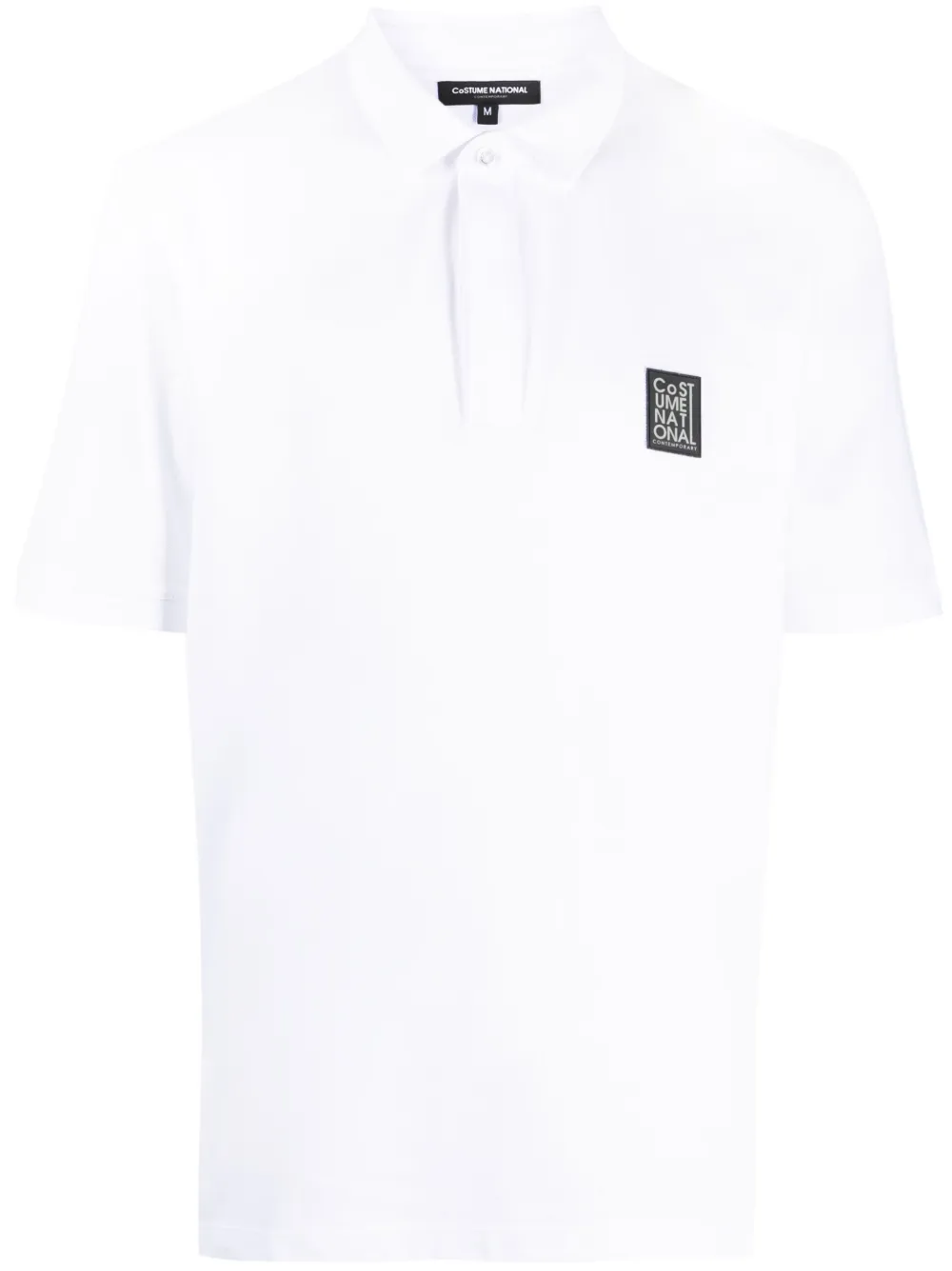 logo-patch piqué polo shirt - Image 1