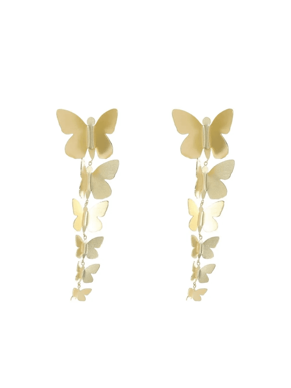 18K yellow gold Butterfly earrings - Image 1