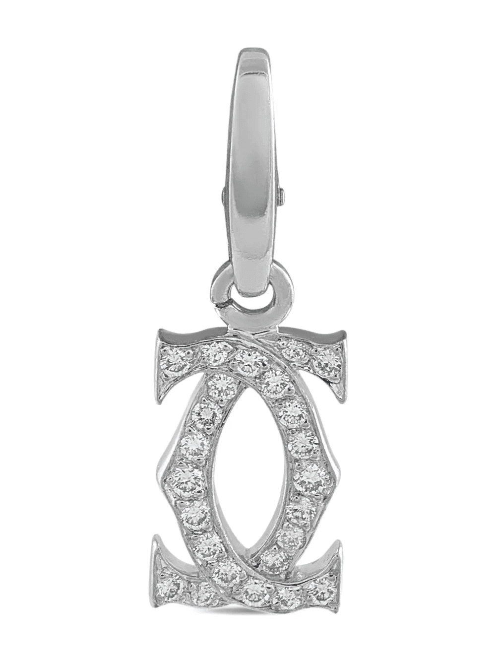 18K white gold diamond pendant - Image 1
