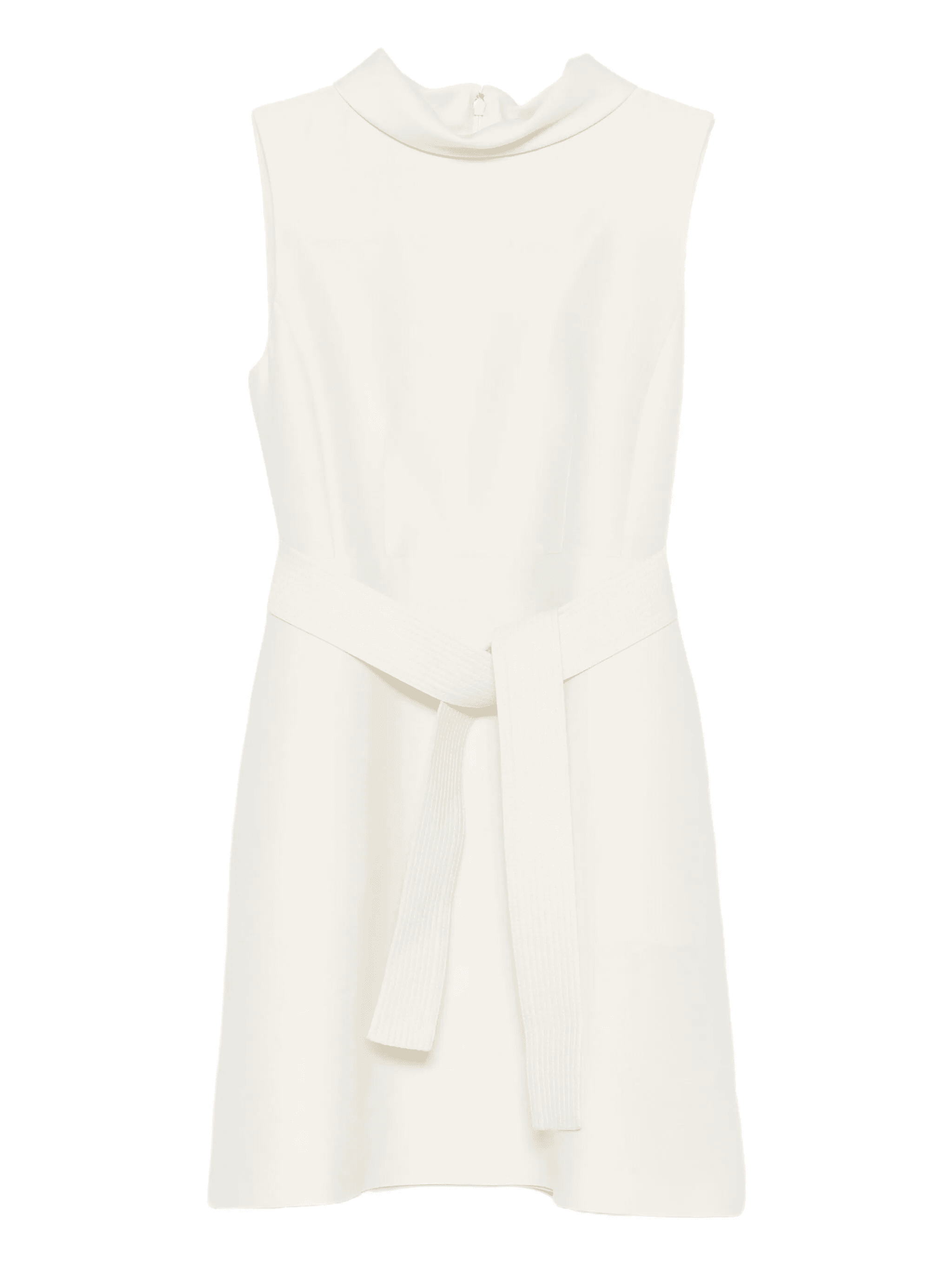 high-neck belted mini dress - Image 1