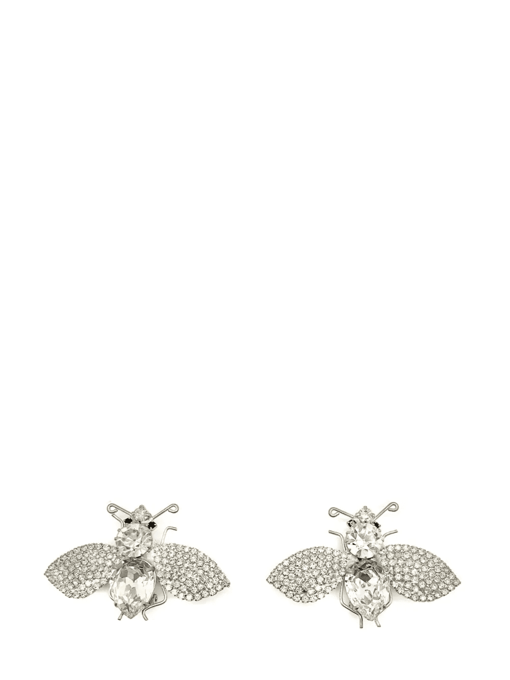 Vintage Statement Crystal Bee Earrings 1980s - Image 1