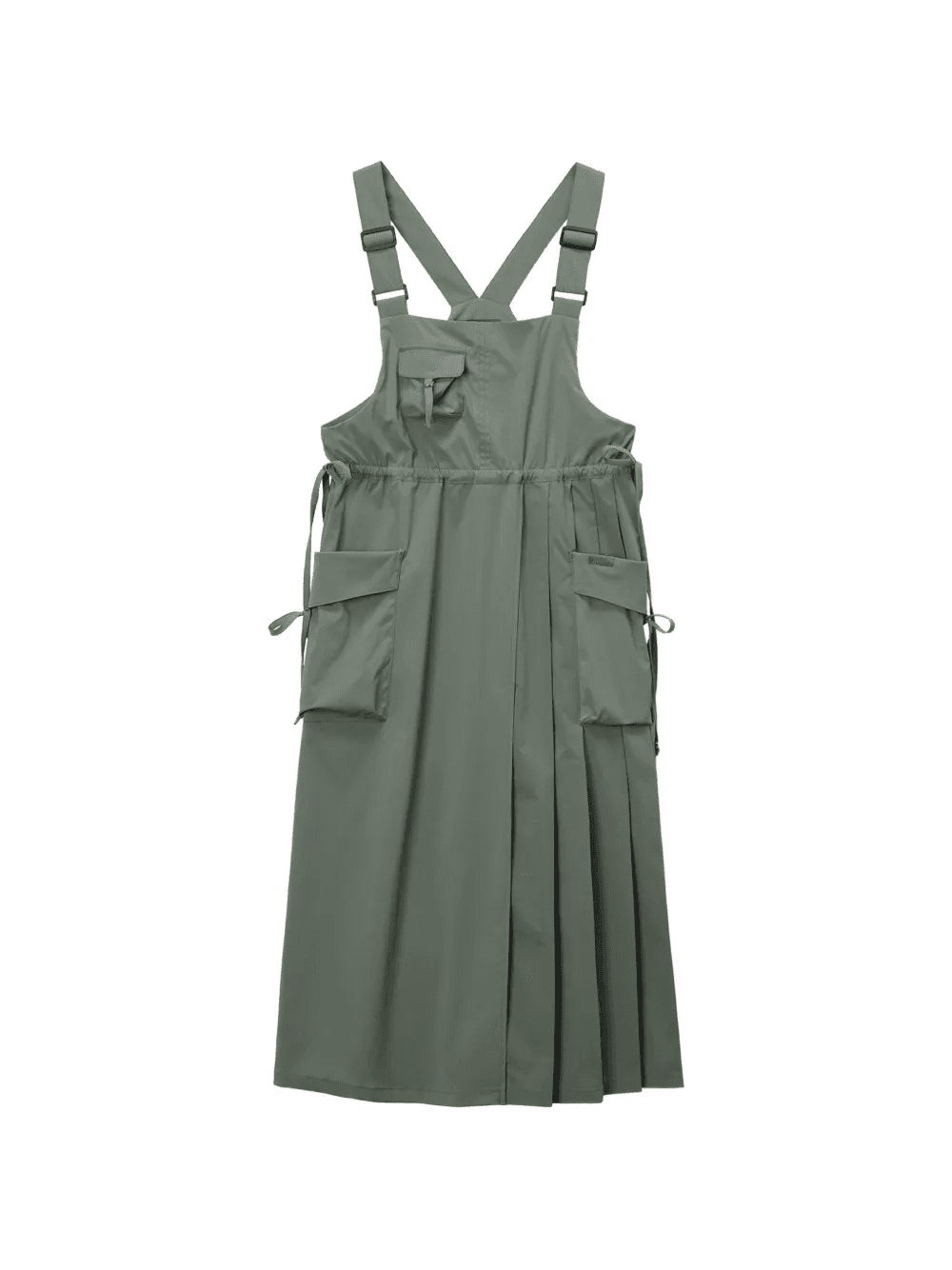 pockets pleated midi dress - Image 1