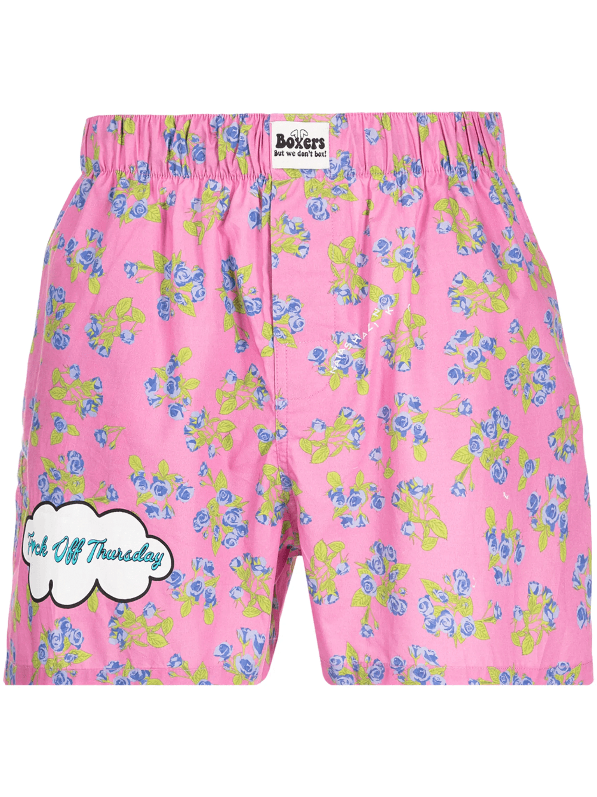 floral-print slogan boxer shorts - Image 1