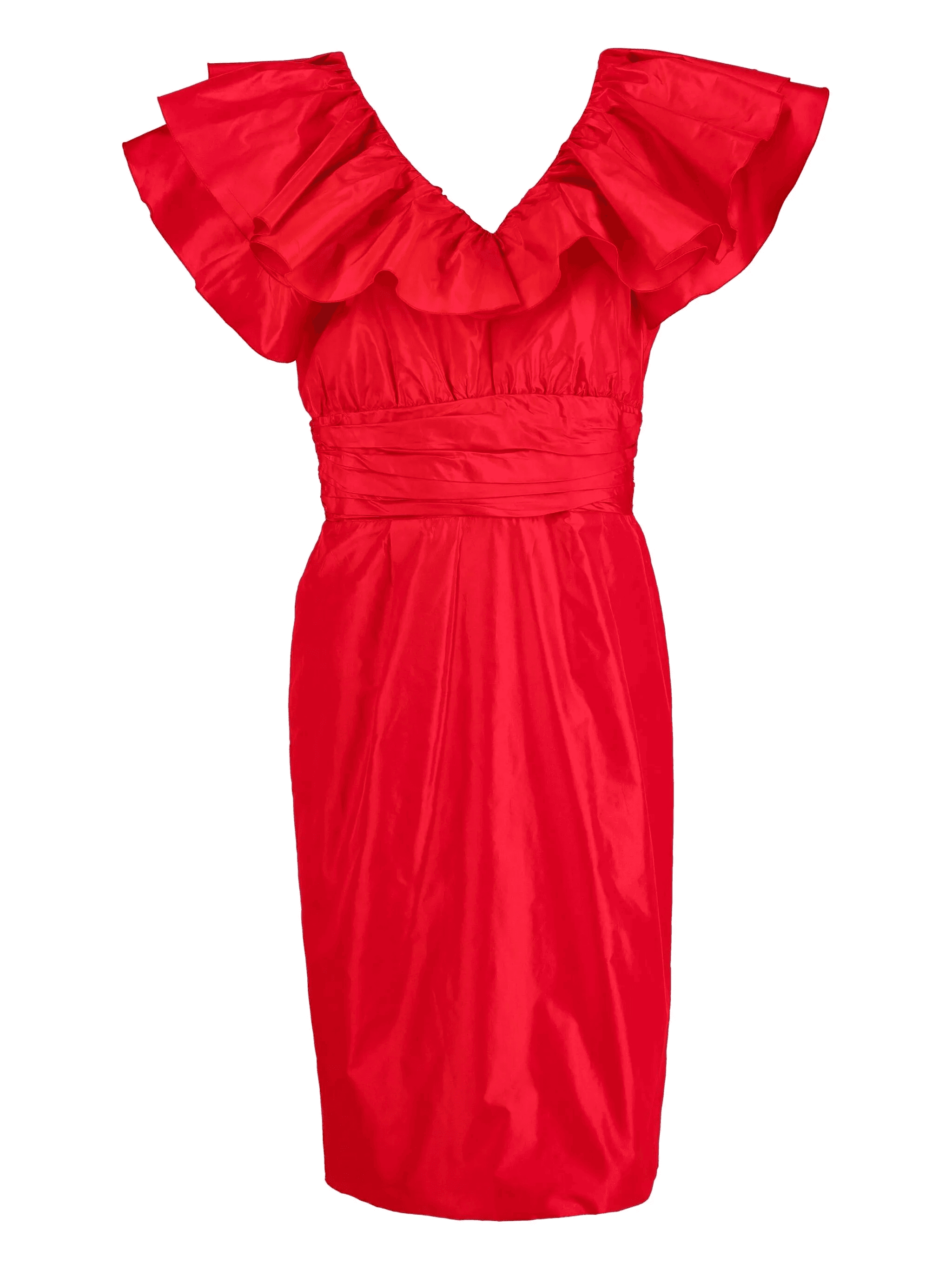 silk ruffled dress - Image 1