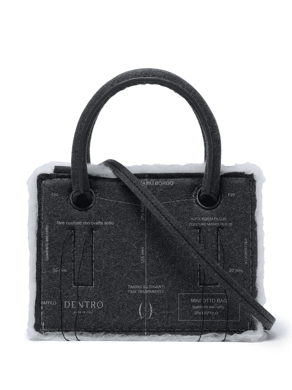Mini Otto Paper leather tote bag - Image 1