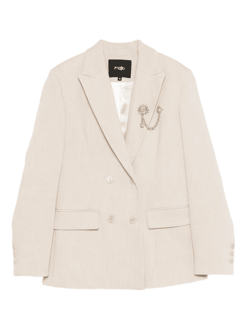 brooch-detail blazer - Image 1