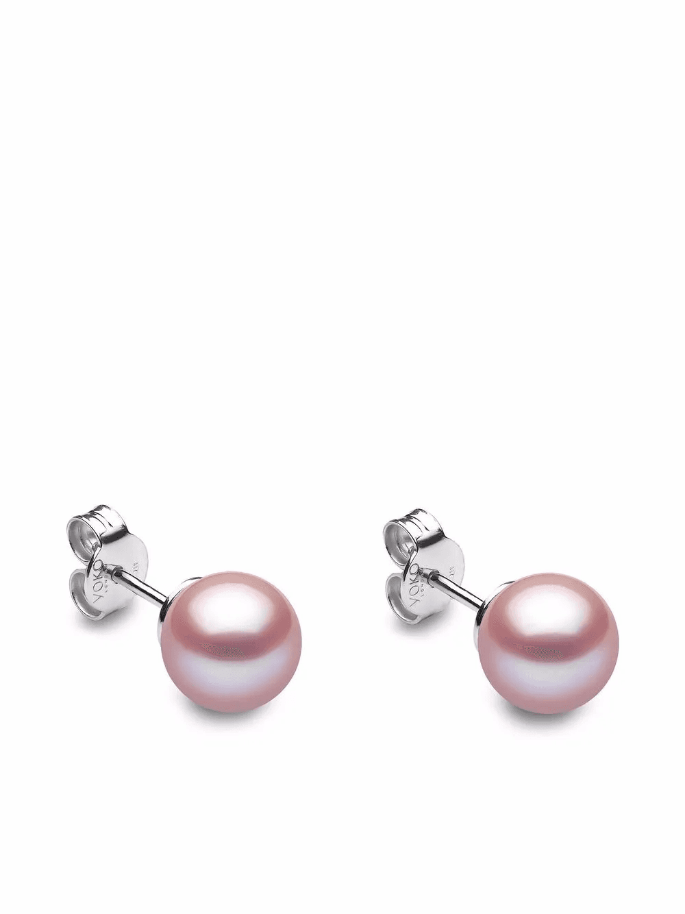 18kt white gold Classic 8mm Freshwater pearl stud earrings - Image 1