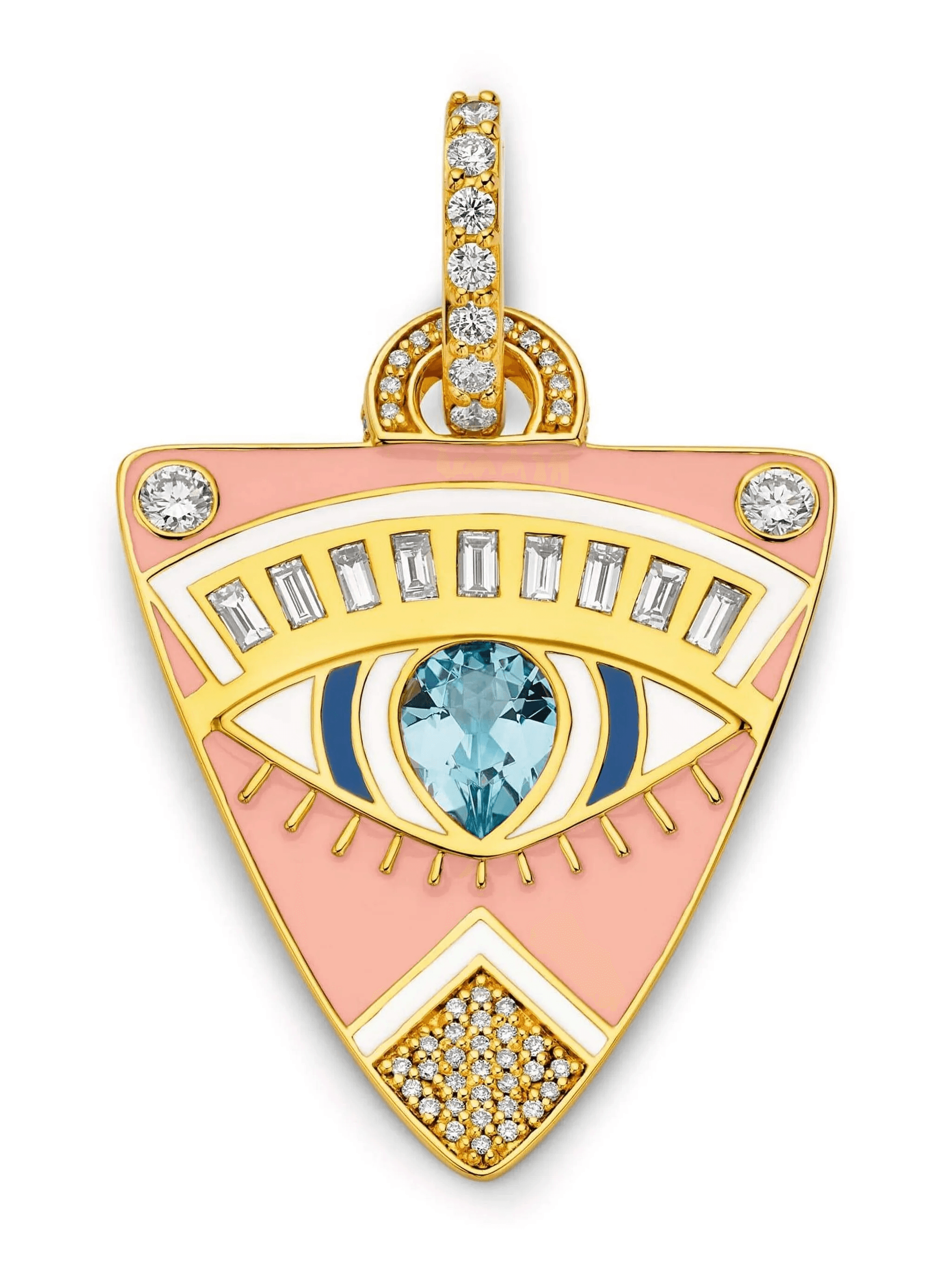 20kt yellow gold Guitar Pick pendant - Image 1