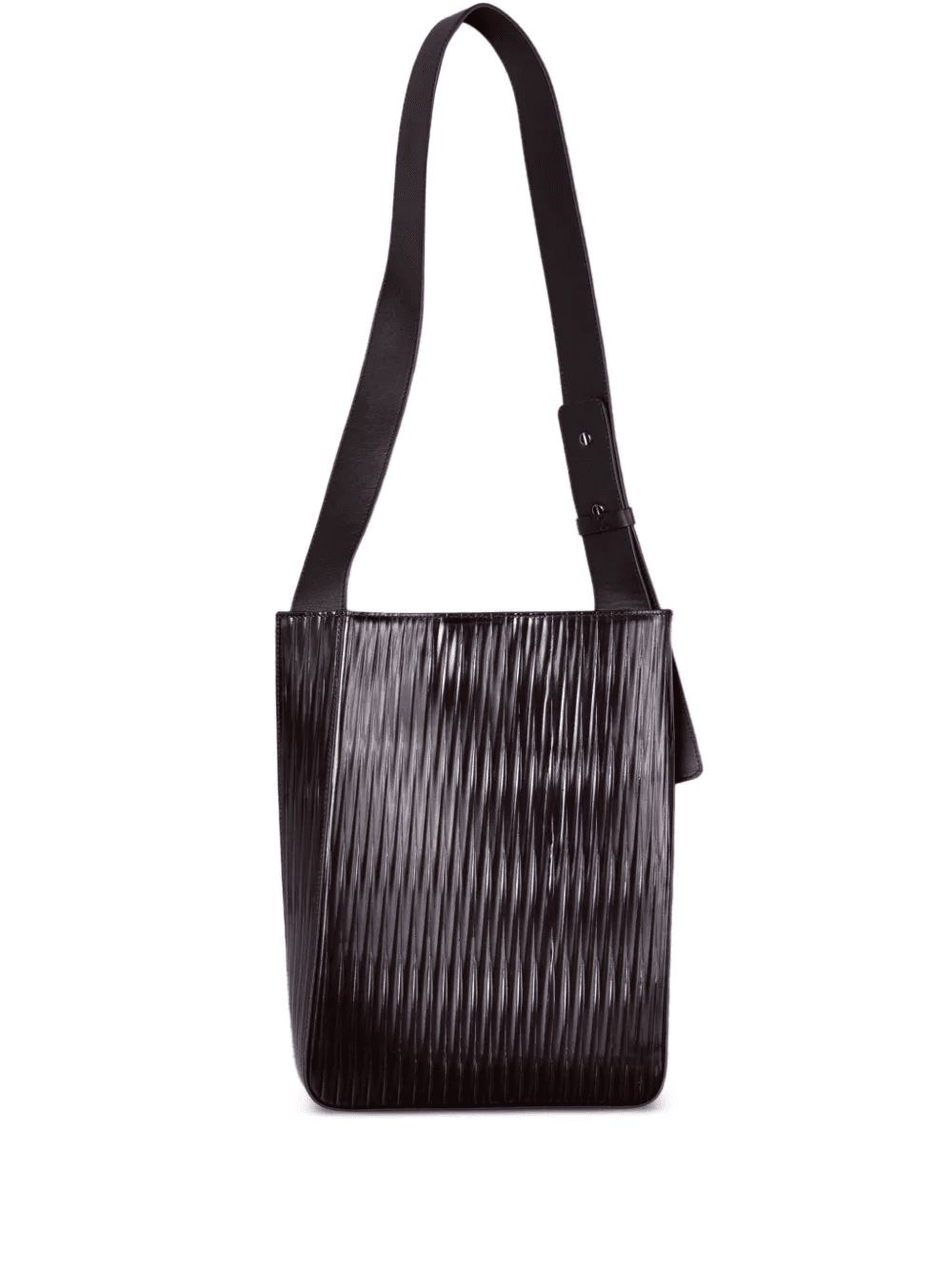 Book pleated leather shoulder bag - Image 1