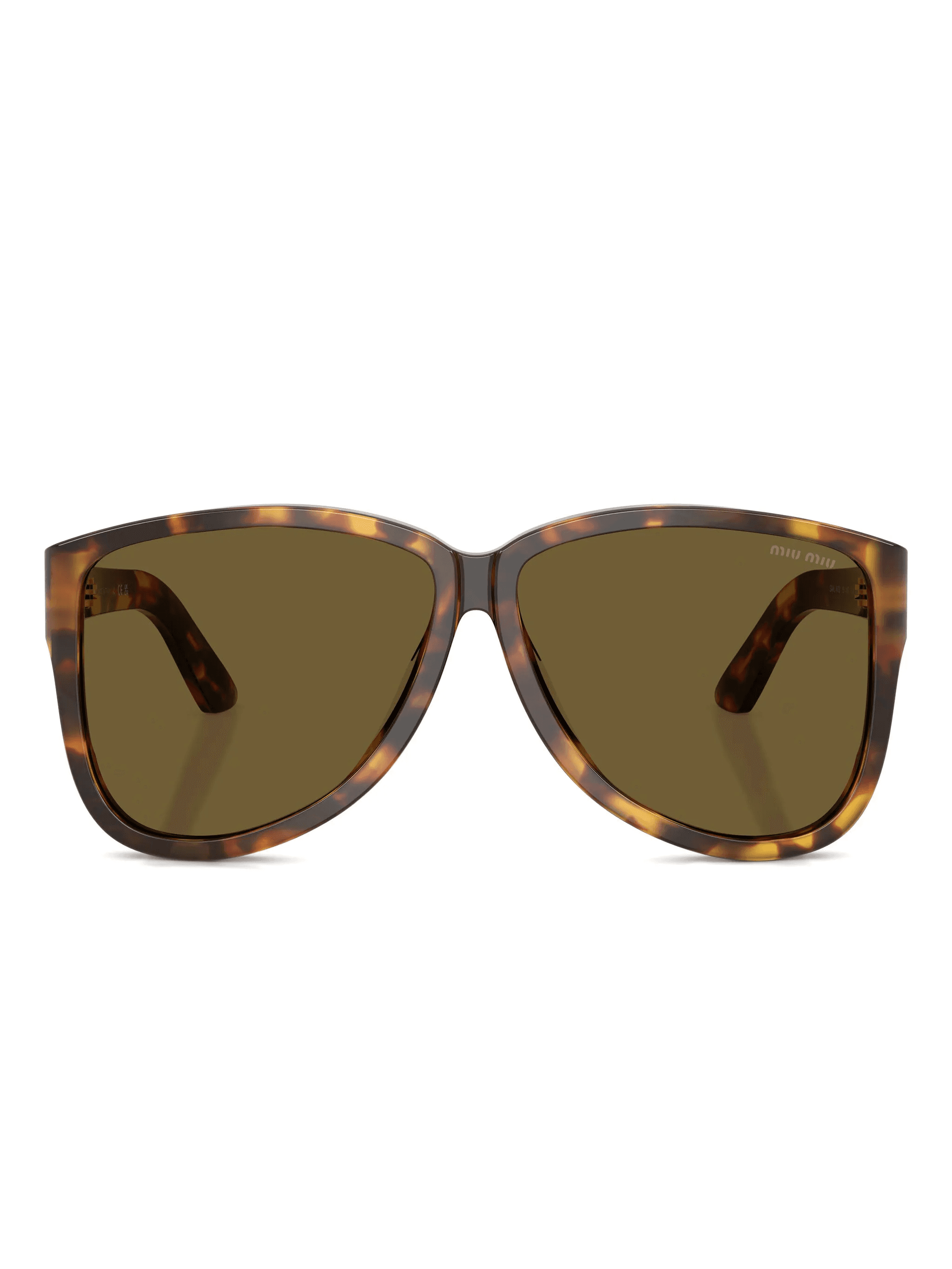 tortoiseshell logo-plaque sunglasses - Image 1