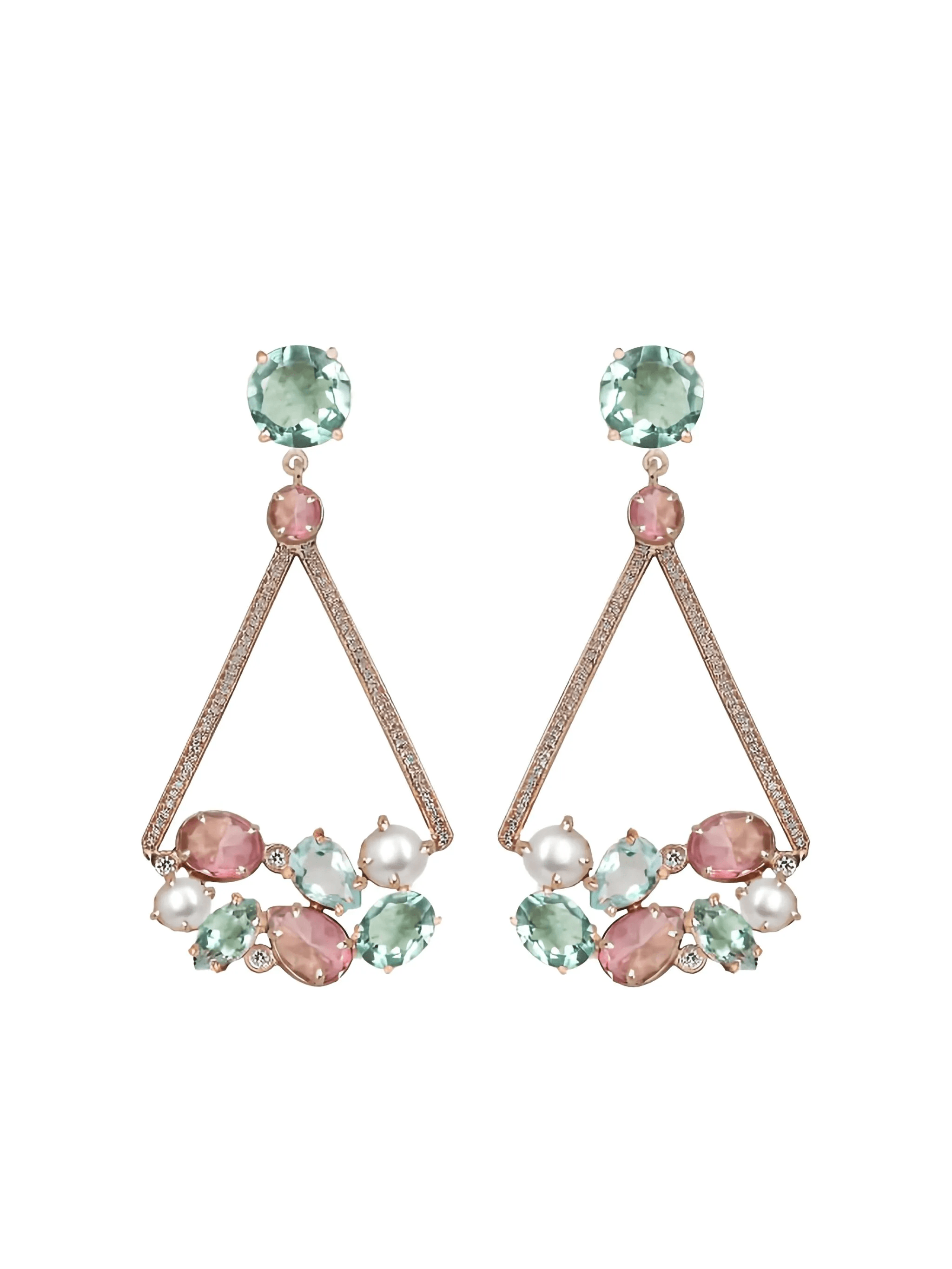 triangular dangler earrings - Image 1