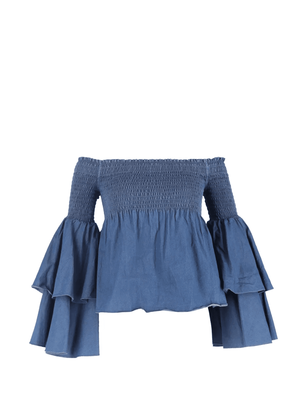 ruffled long-sleeve blouse - Image 1