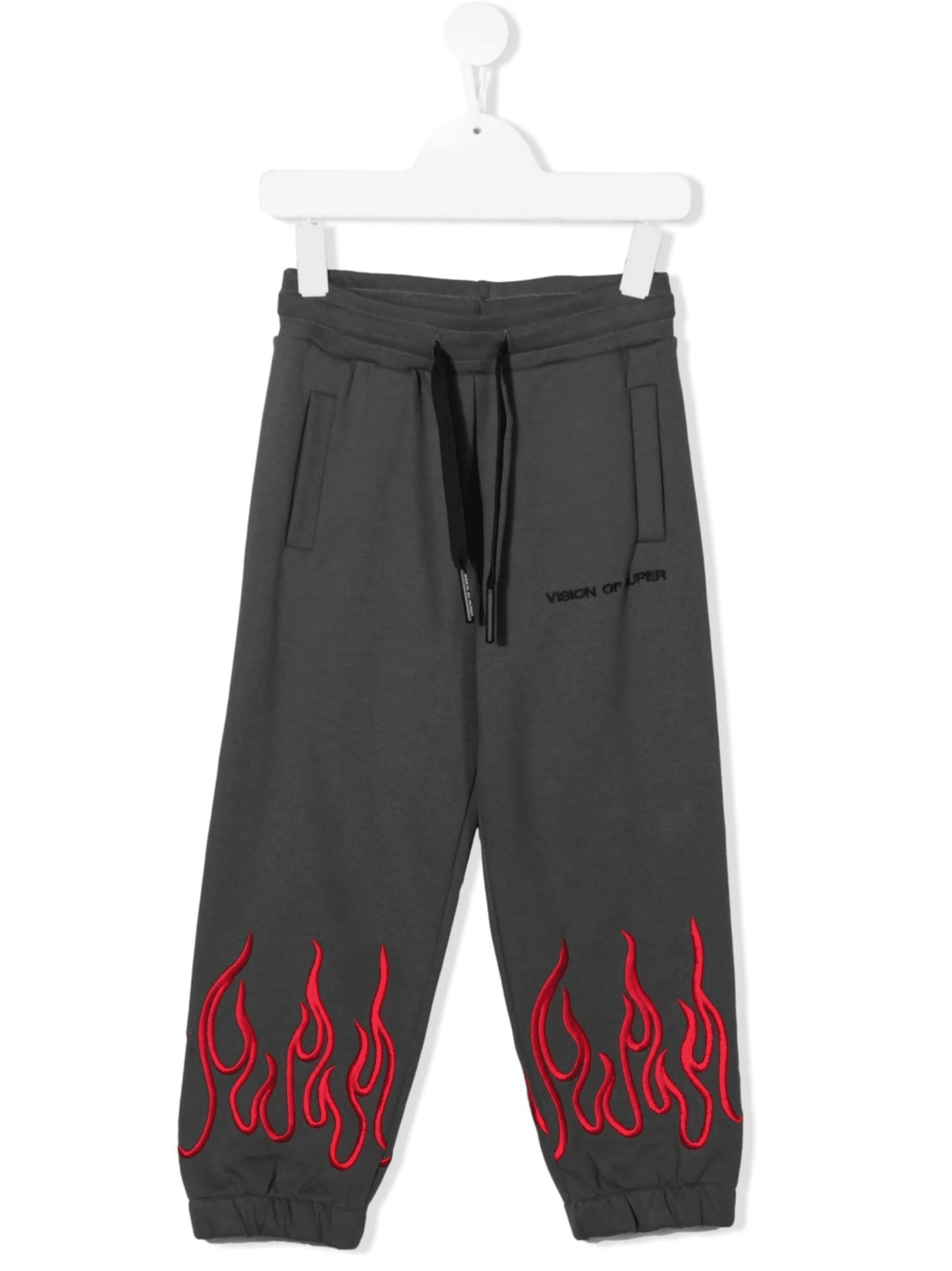 logo-embroidered cotton track pants - Image 1