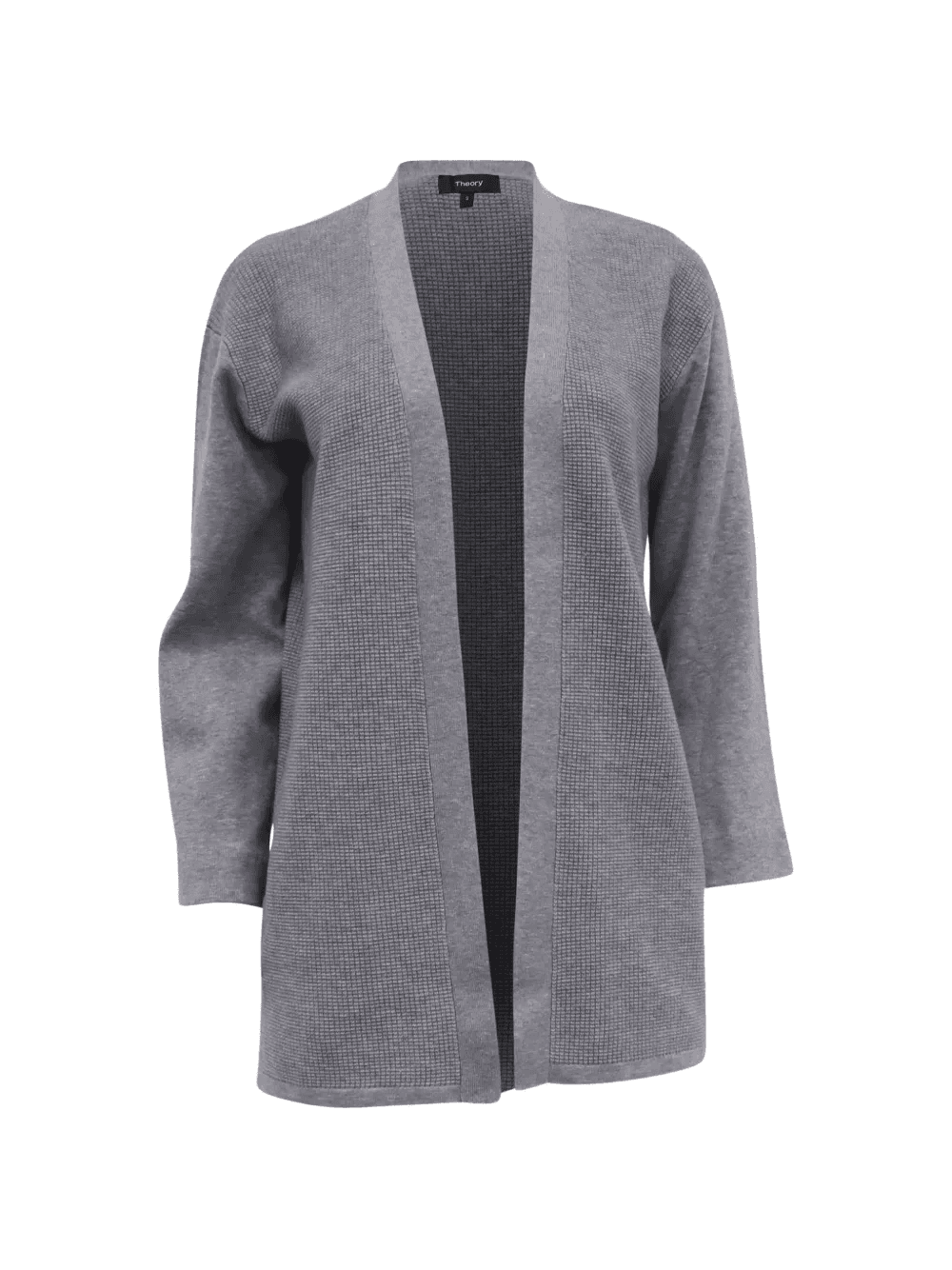 open front rib-knit cardigan - Image 1