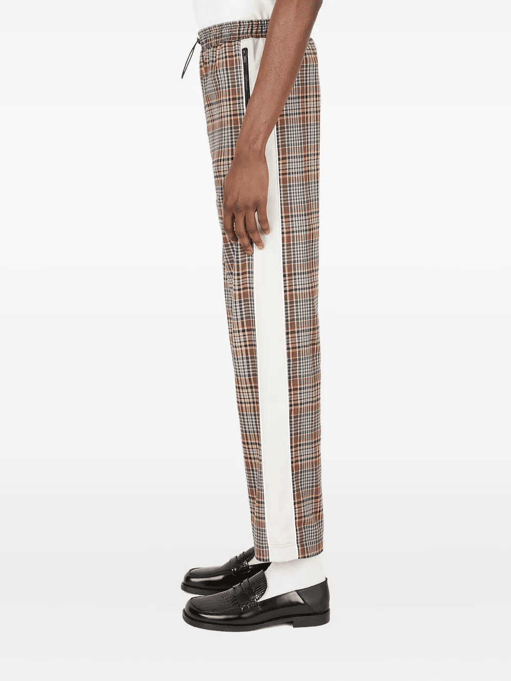 Akin checked panelled trousers - Image 1
