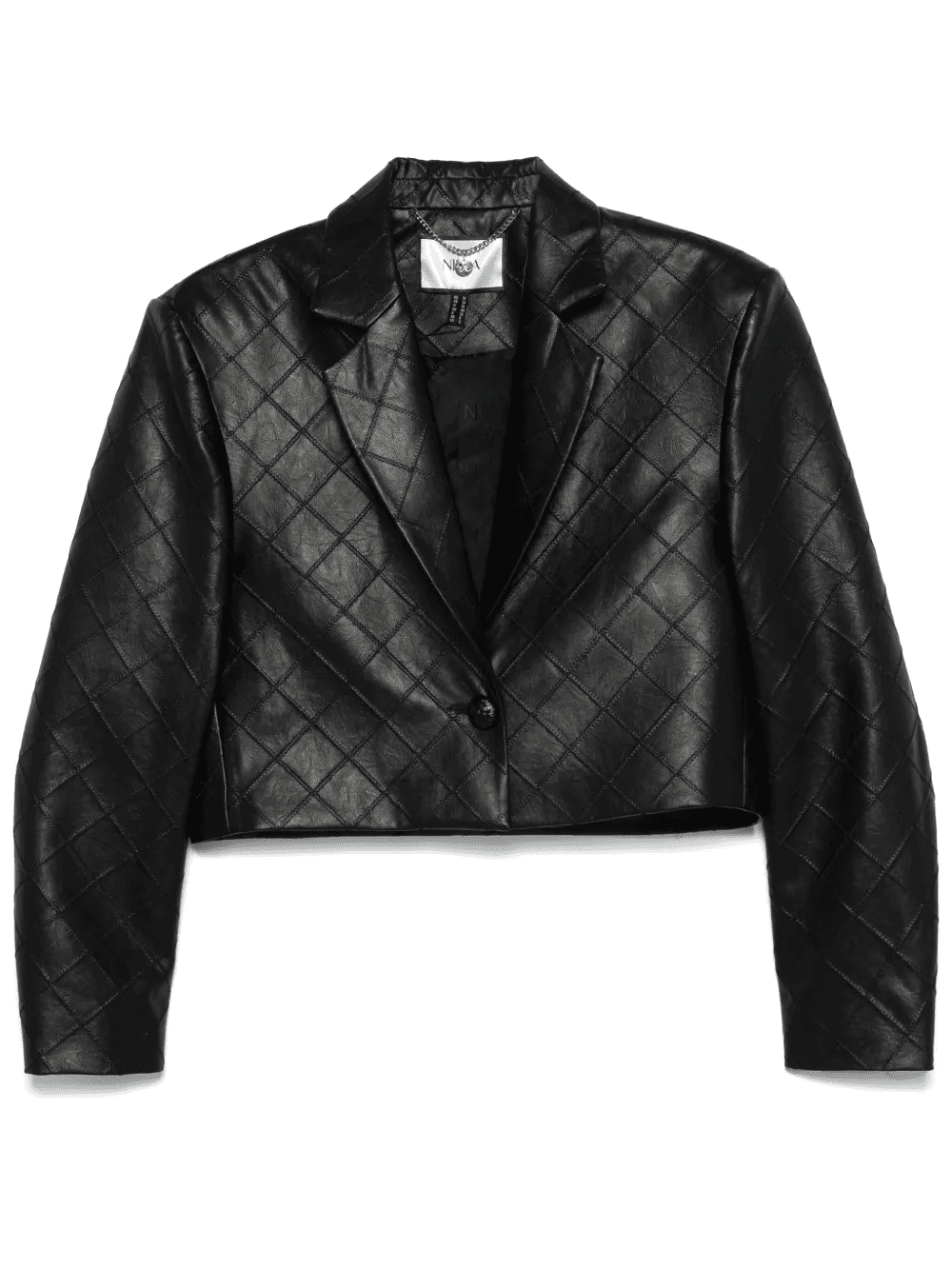 faux-leather blazer - Image 1