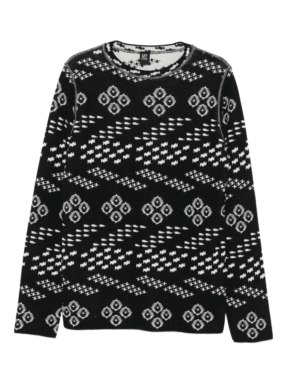 1990s geometric-print sweater - Image 1