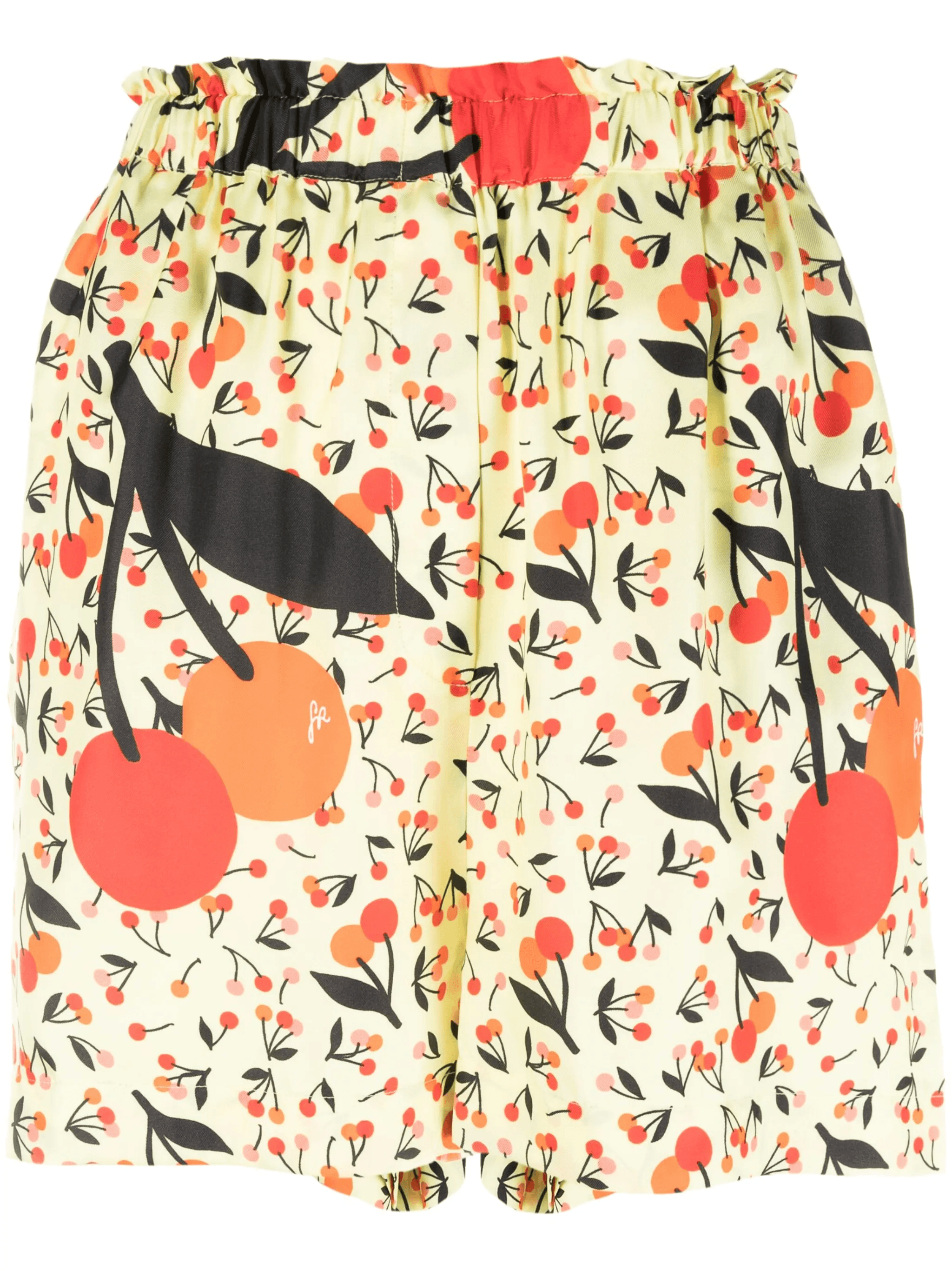 cherry-print twill shorts - Image 1