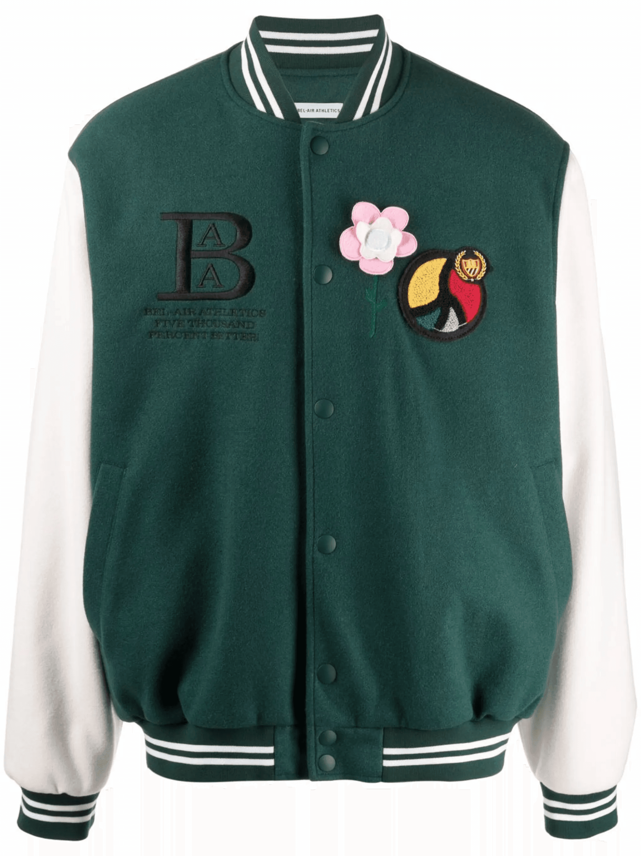 logo-embroidered bomber jacket - Image 1