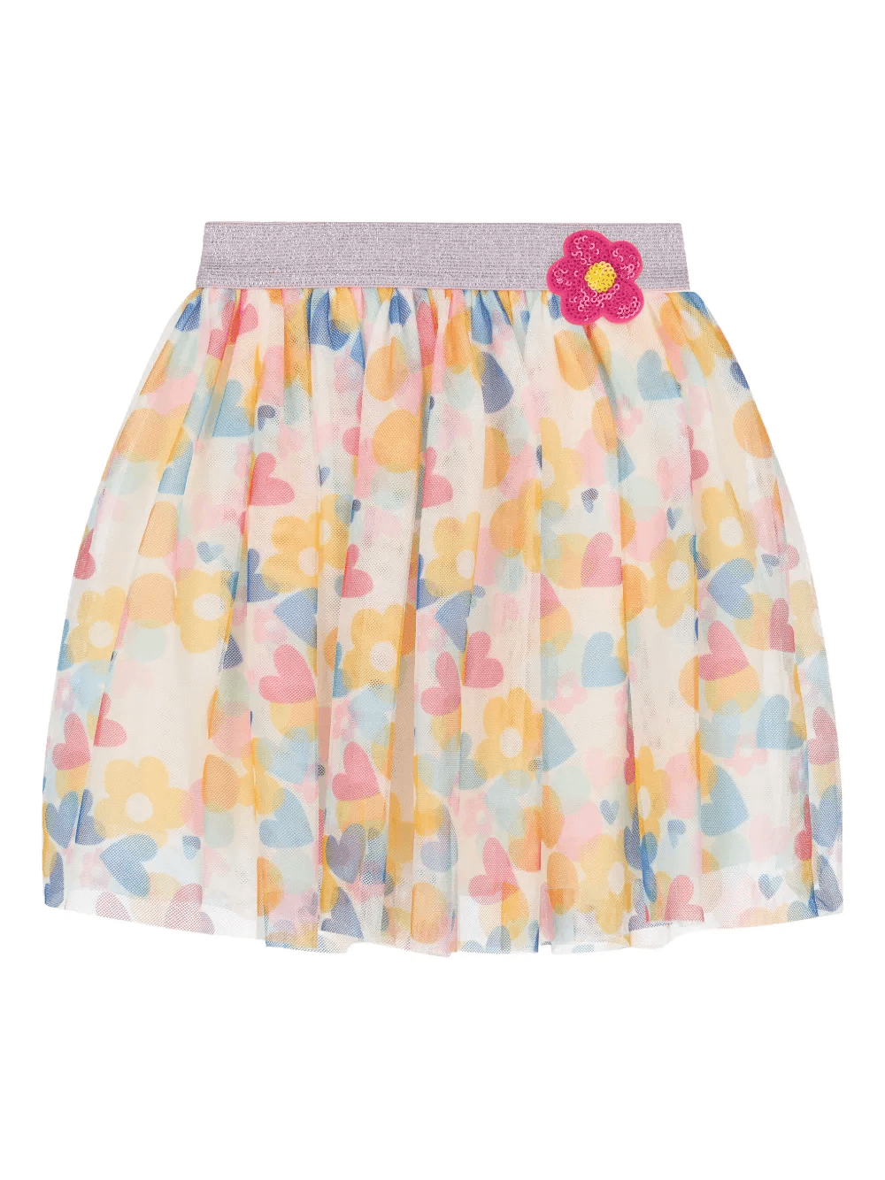 heart-motif tulle skirt - Image 1