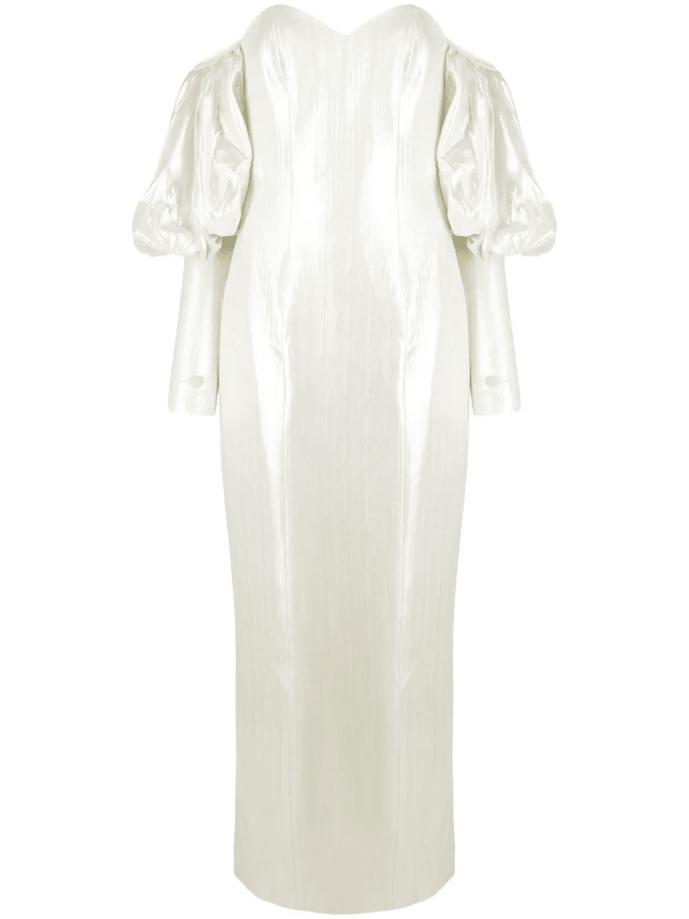 Juliet-sleeves lamé gown - Image 1