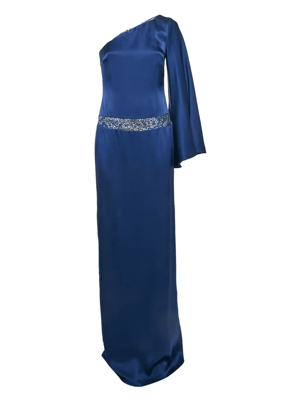 one-shoulder silk maxi dress - Image 1