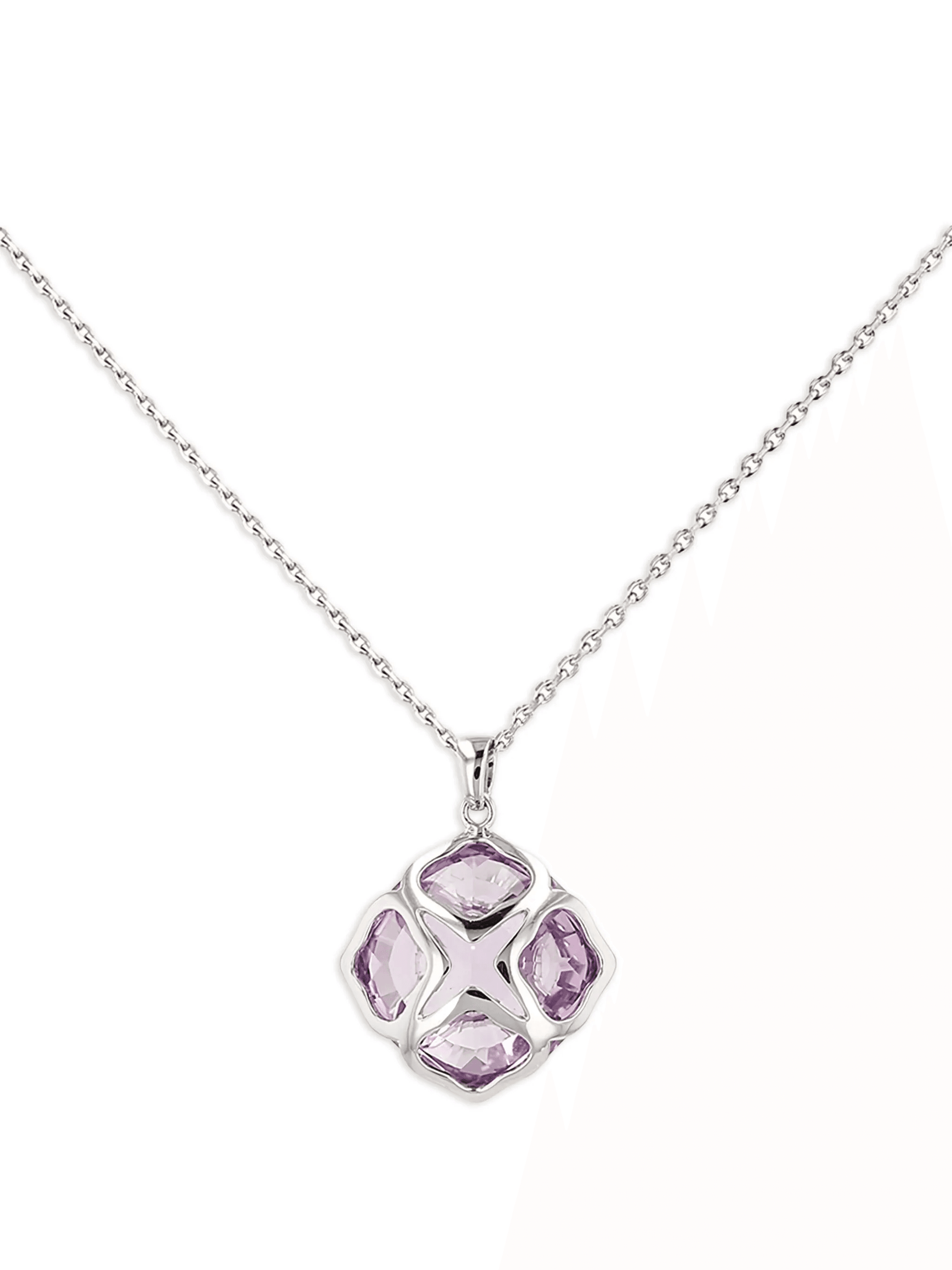 2000s white gold Imperaile amethyst necklace - Image 1