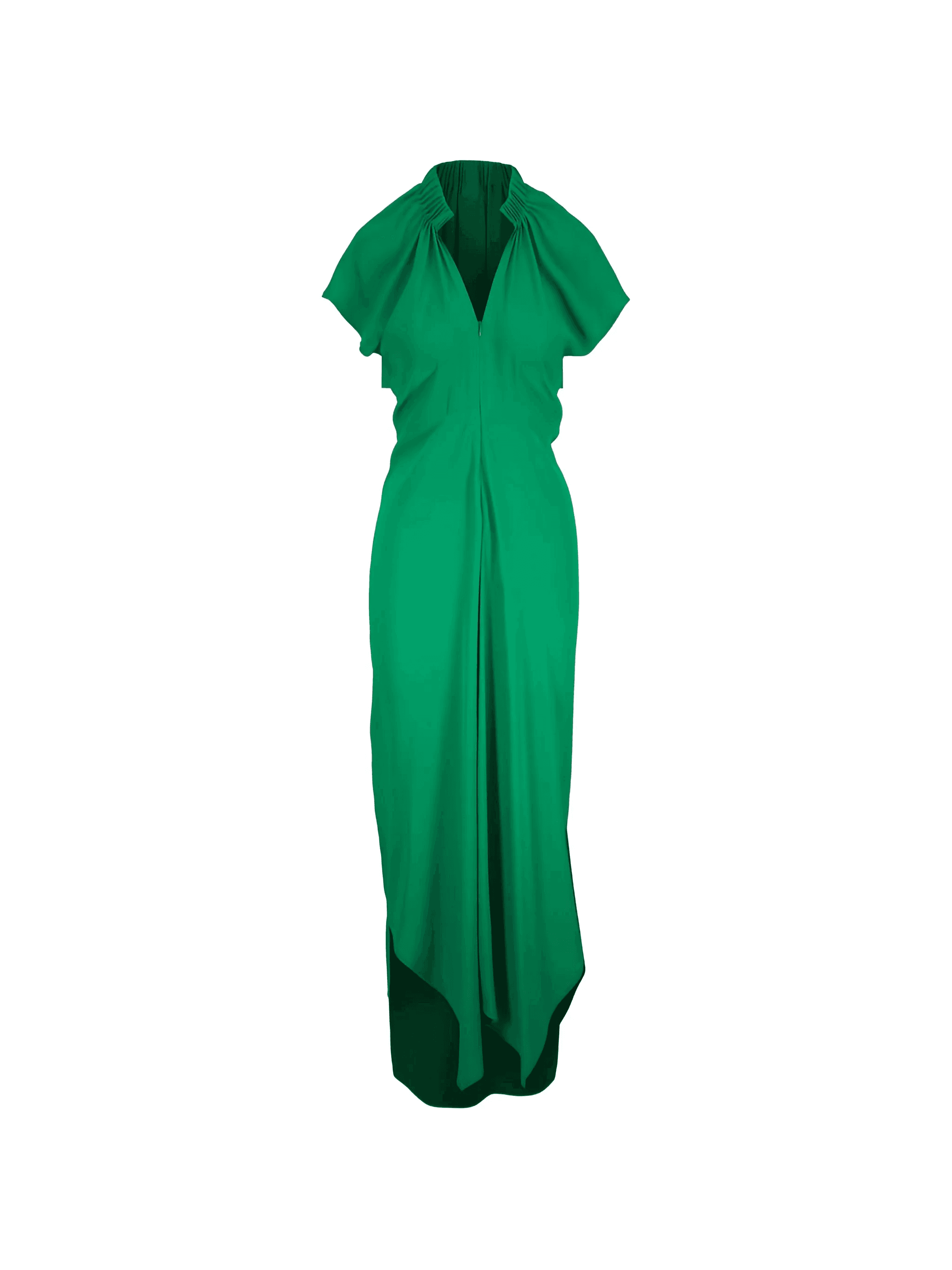 V-neck ruched dress - Image 1