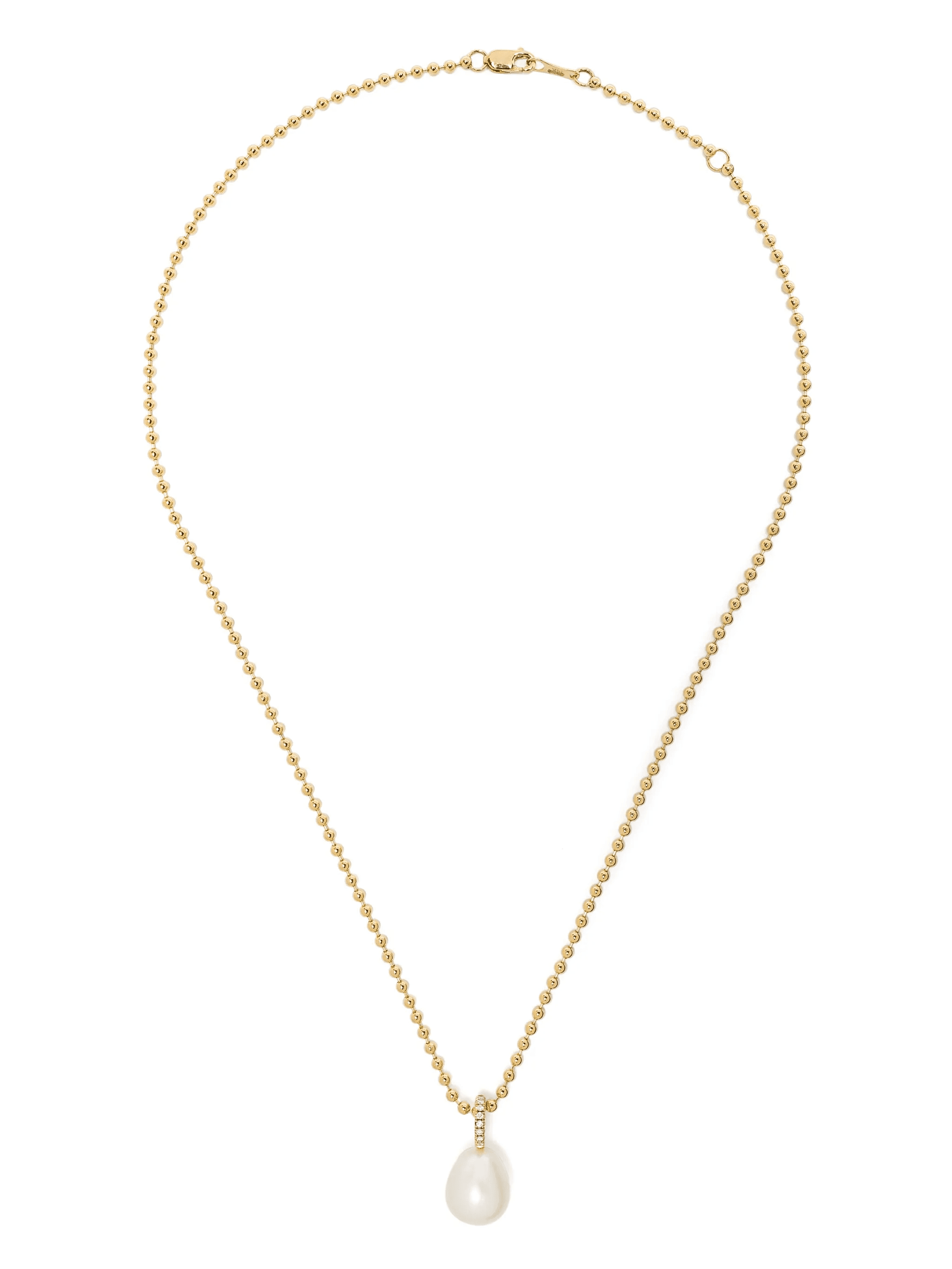 14kt gold Sea Of Beauty pearl and diamond medium necklace - Image 1