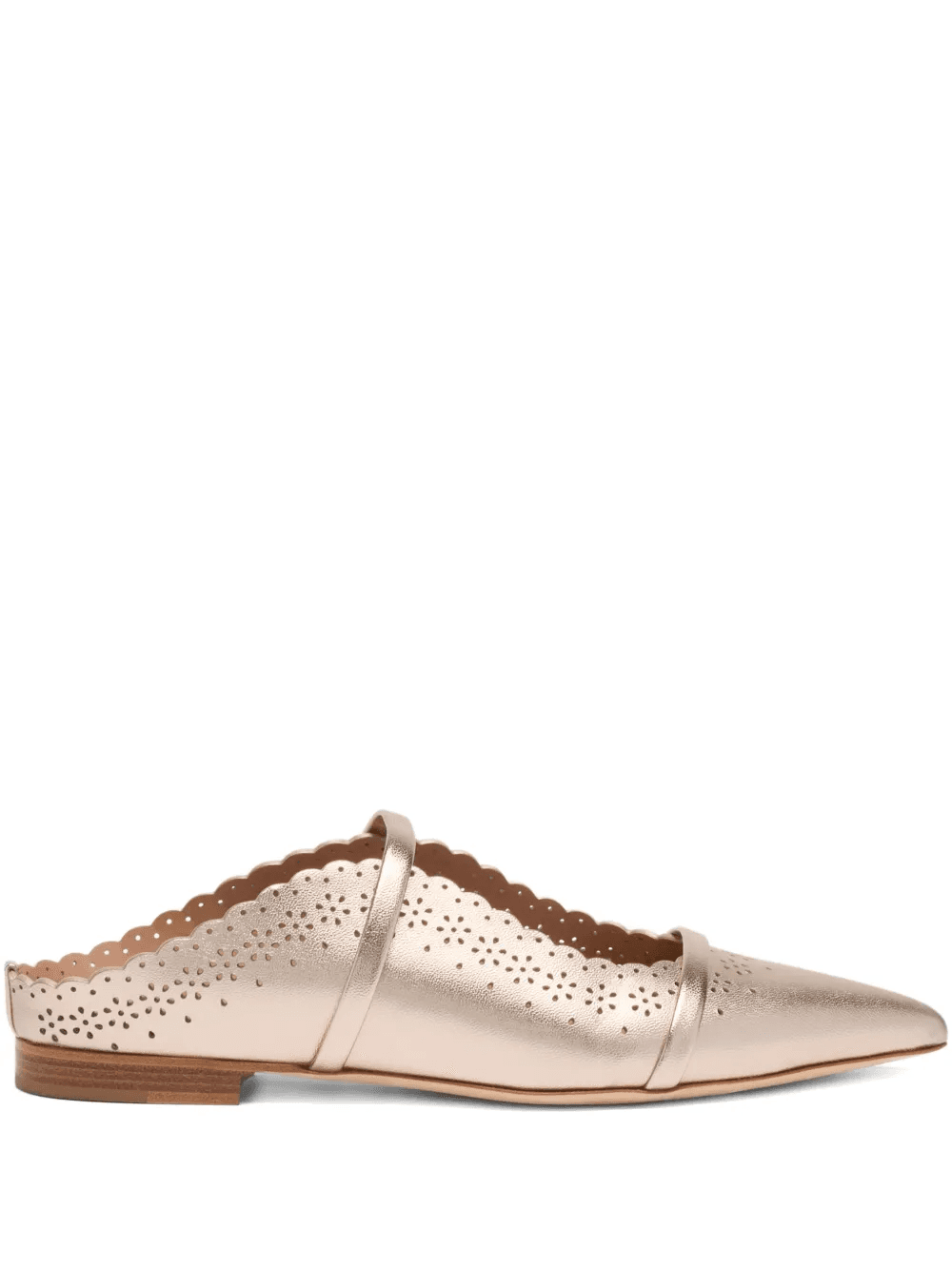 metallic broderie flats - Image 1