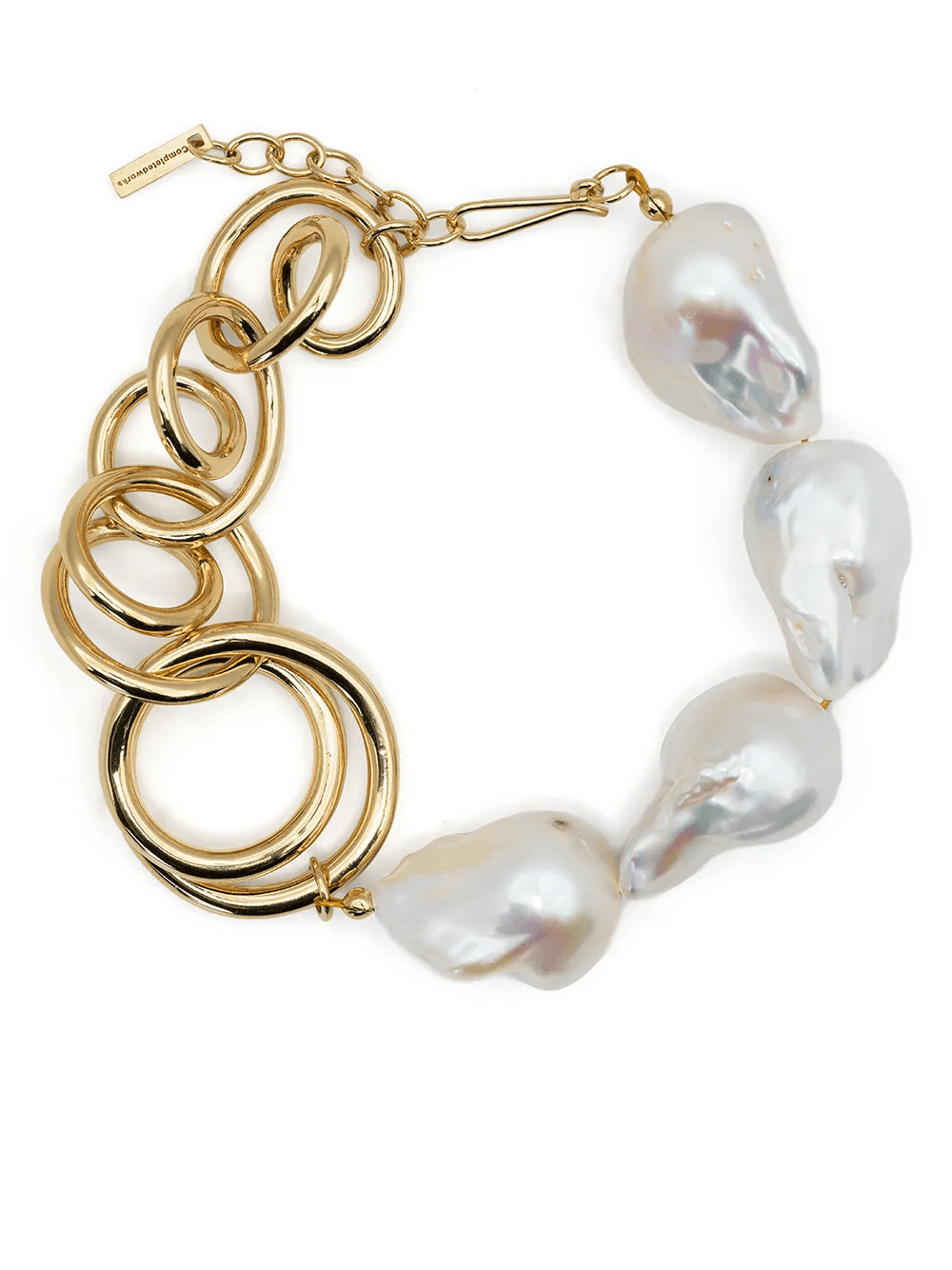 gold vermeil-plated pearl bracelet - Image 1